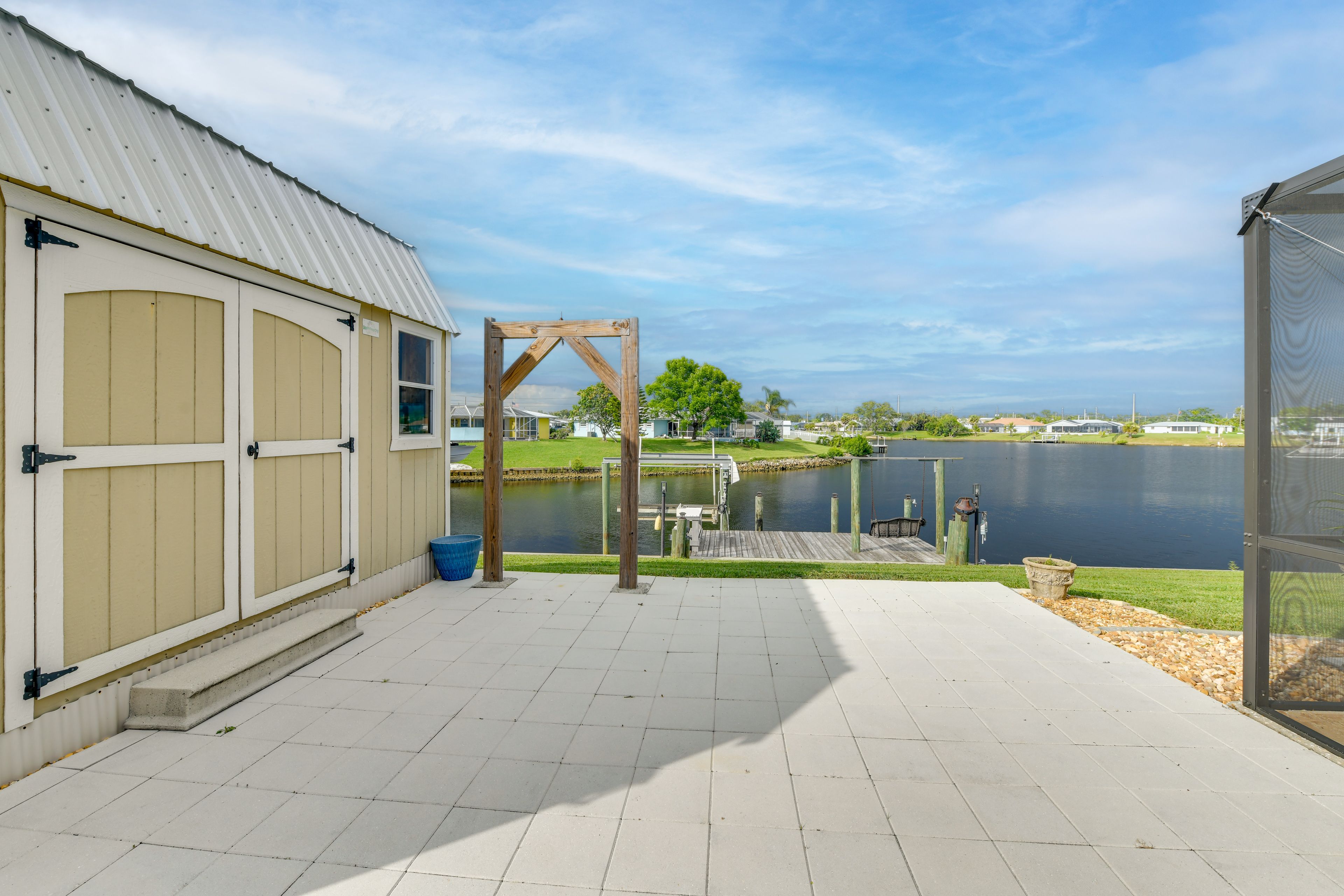 Private Backyard Area | Dock | Water Views