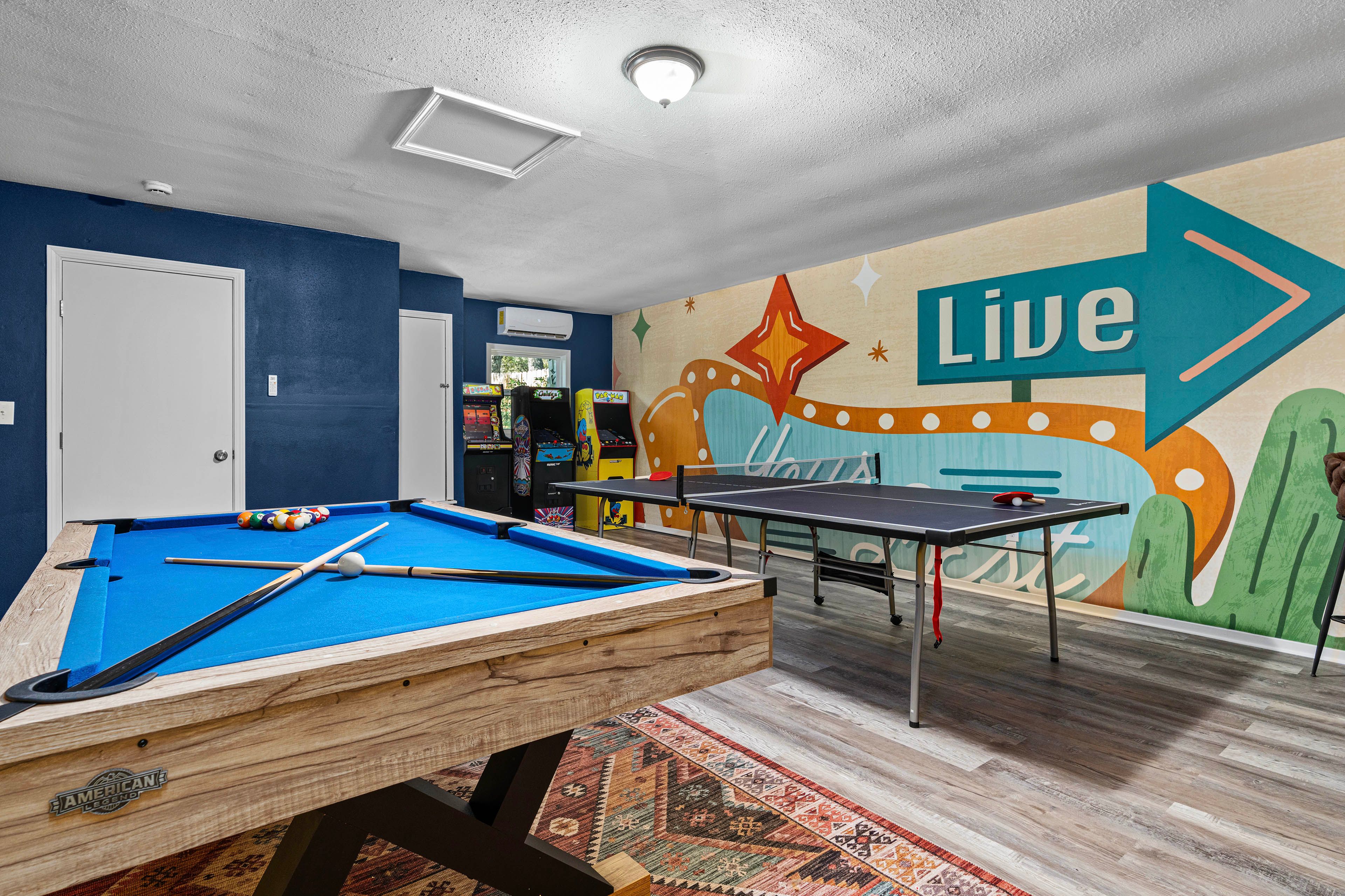 Game Room | Pool Table | Ping-Pong Table | Arcade Machines
