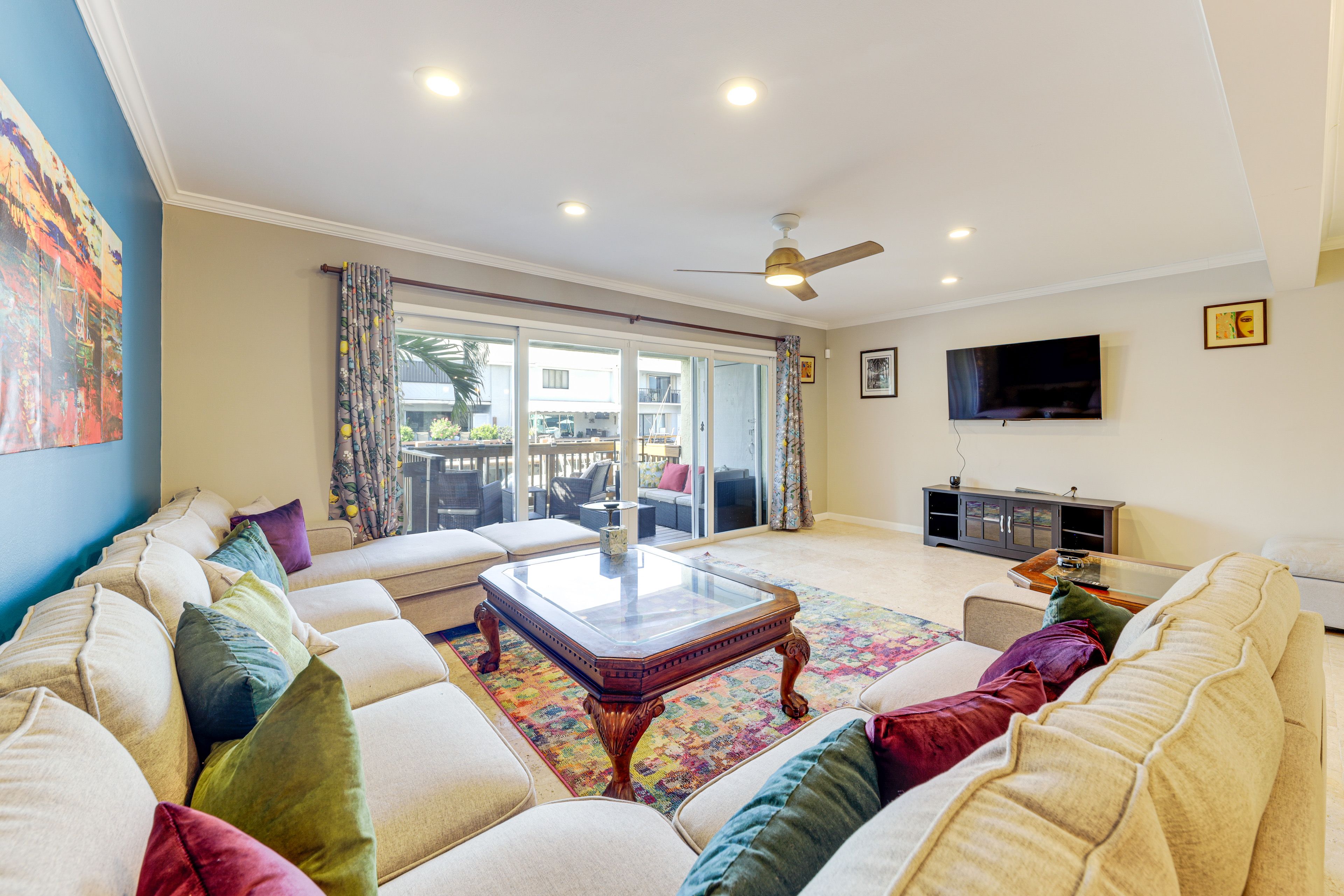 Living Room | Queen Sleeper Sofa | Central A/C & Heating | Free WiFi