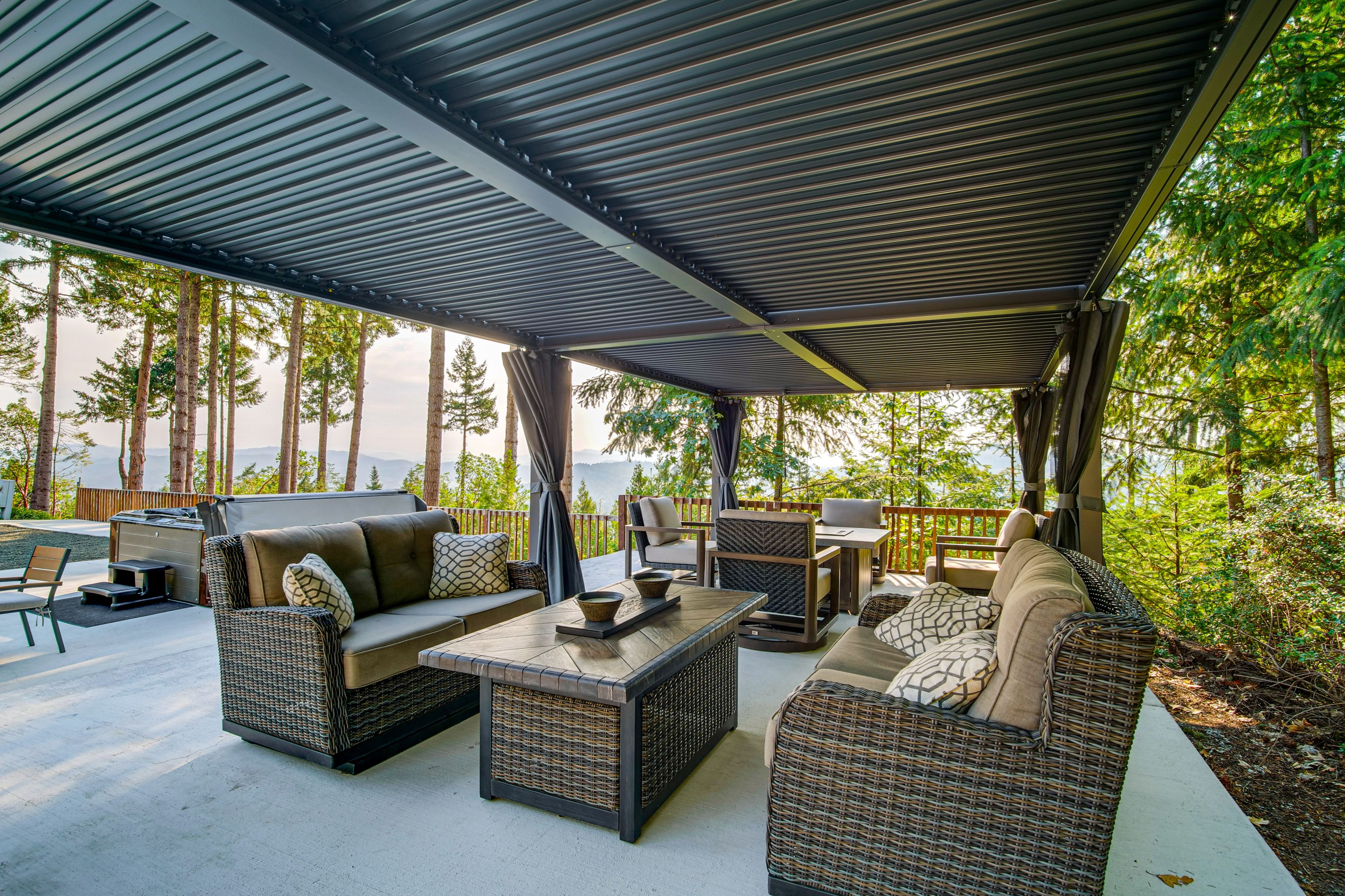 Covered Lounge Space | Fire Pit