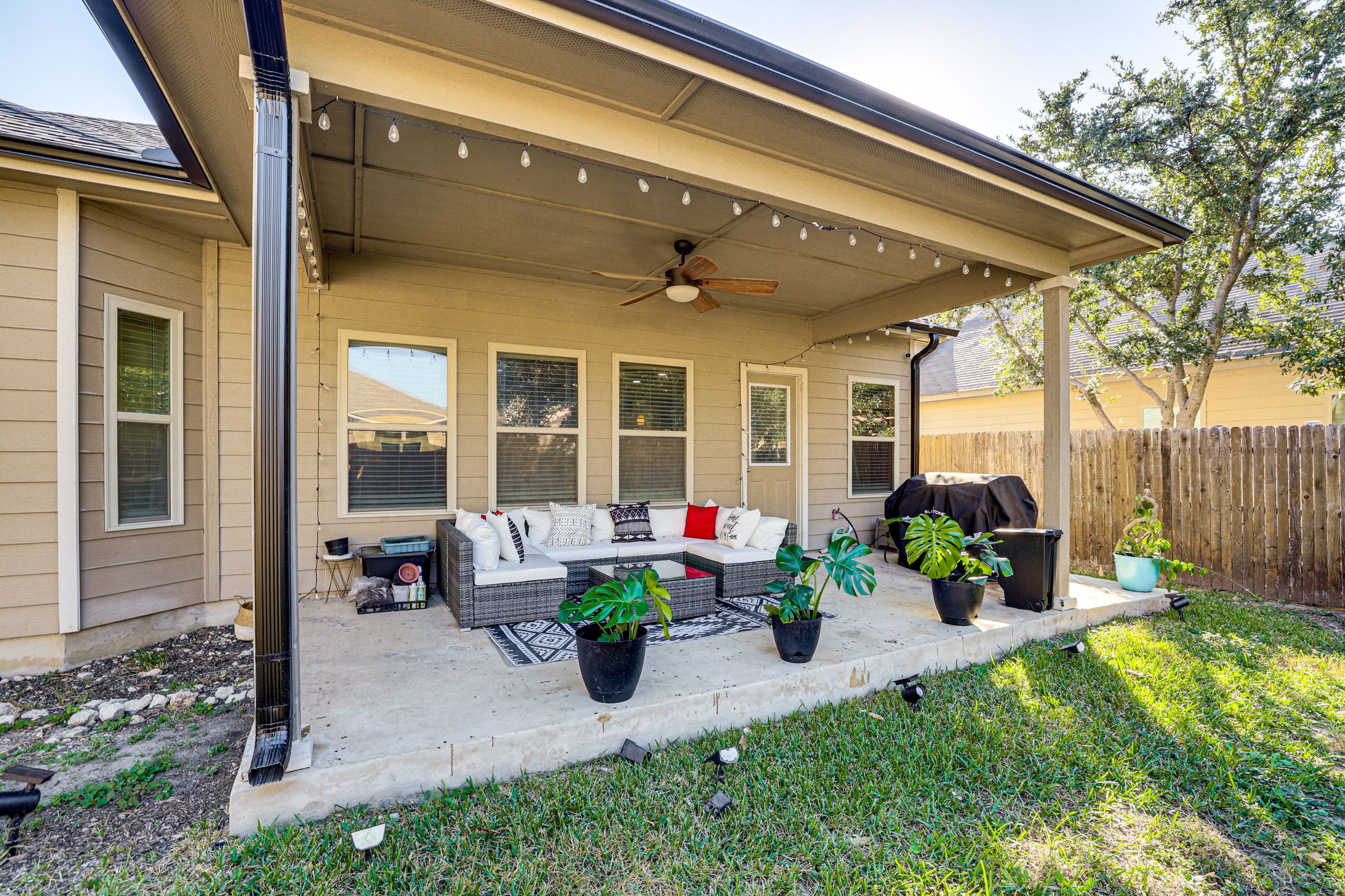 House Exterior | Covered Patio w/ Seating