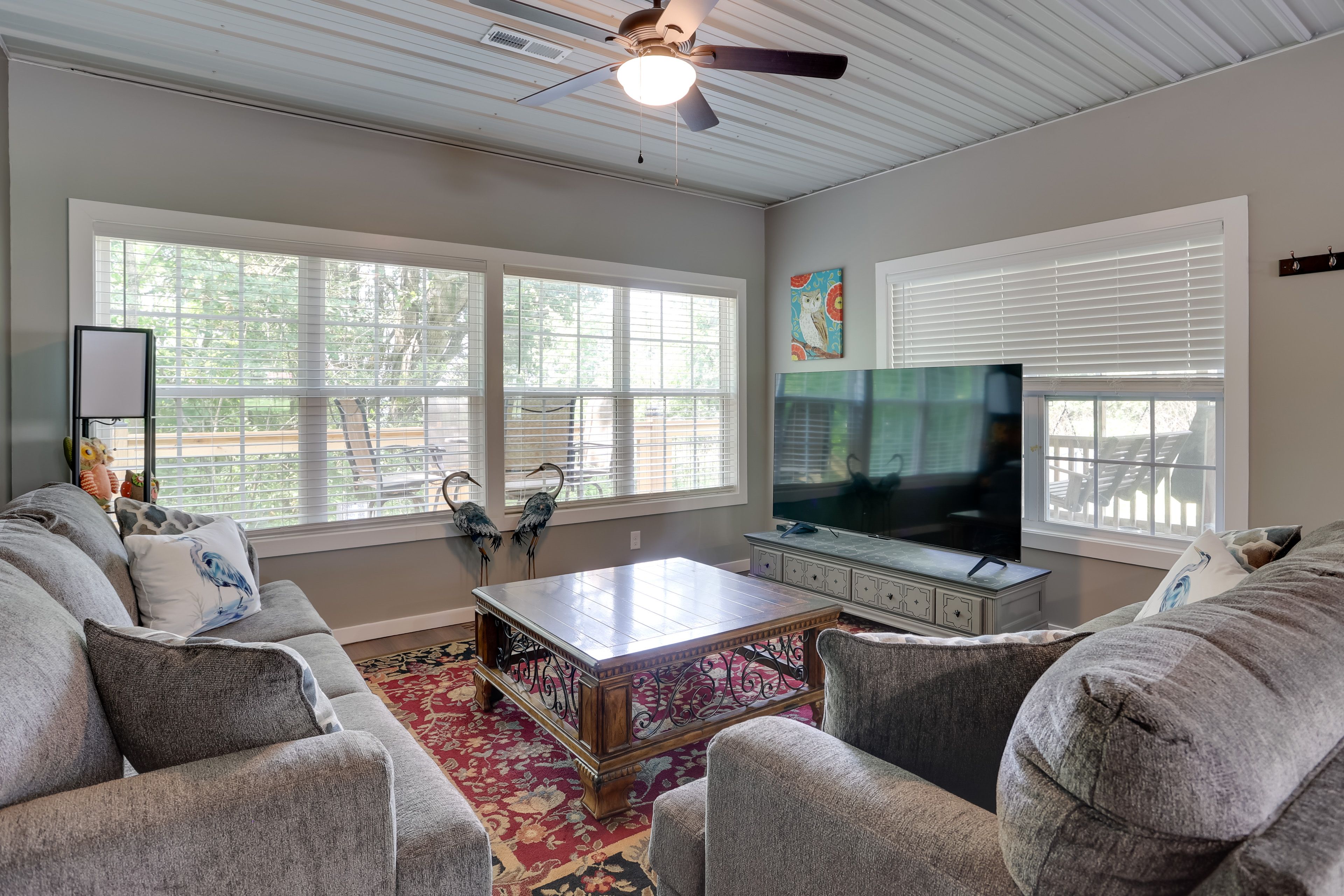 Living Room | 2 Queen Sleeper Sofas | Free WiFi | Central A/C & Heating