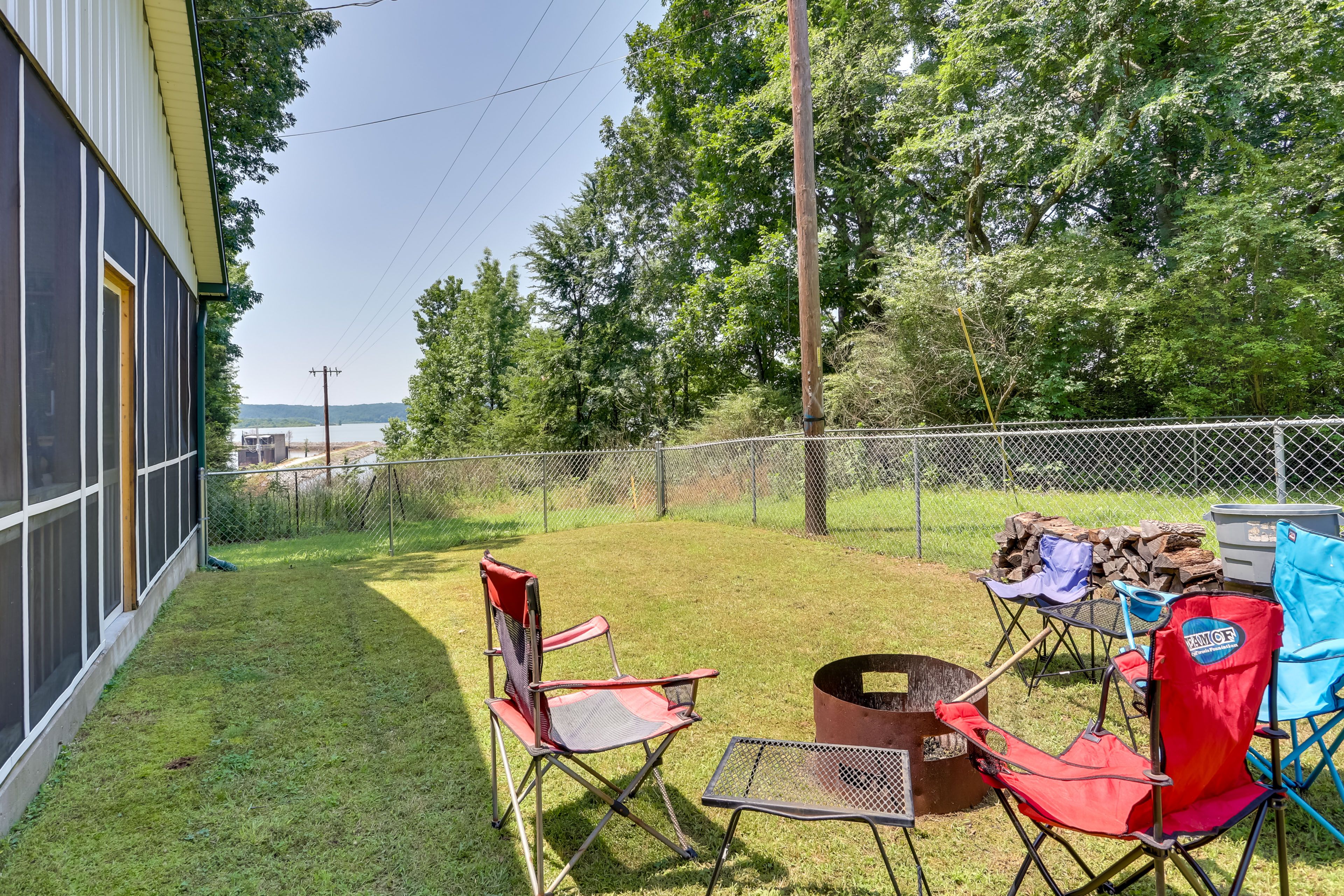 Fenced-In Backyard | Cornhole