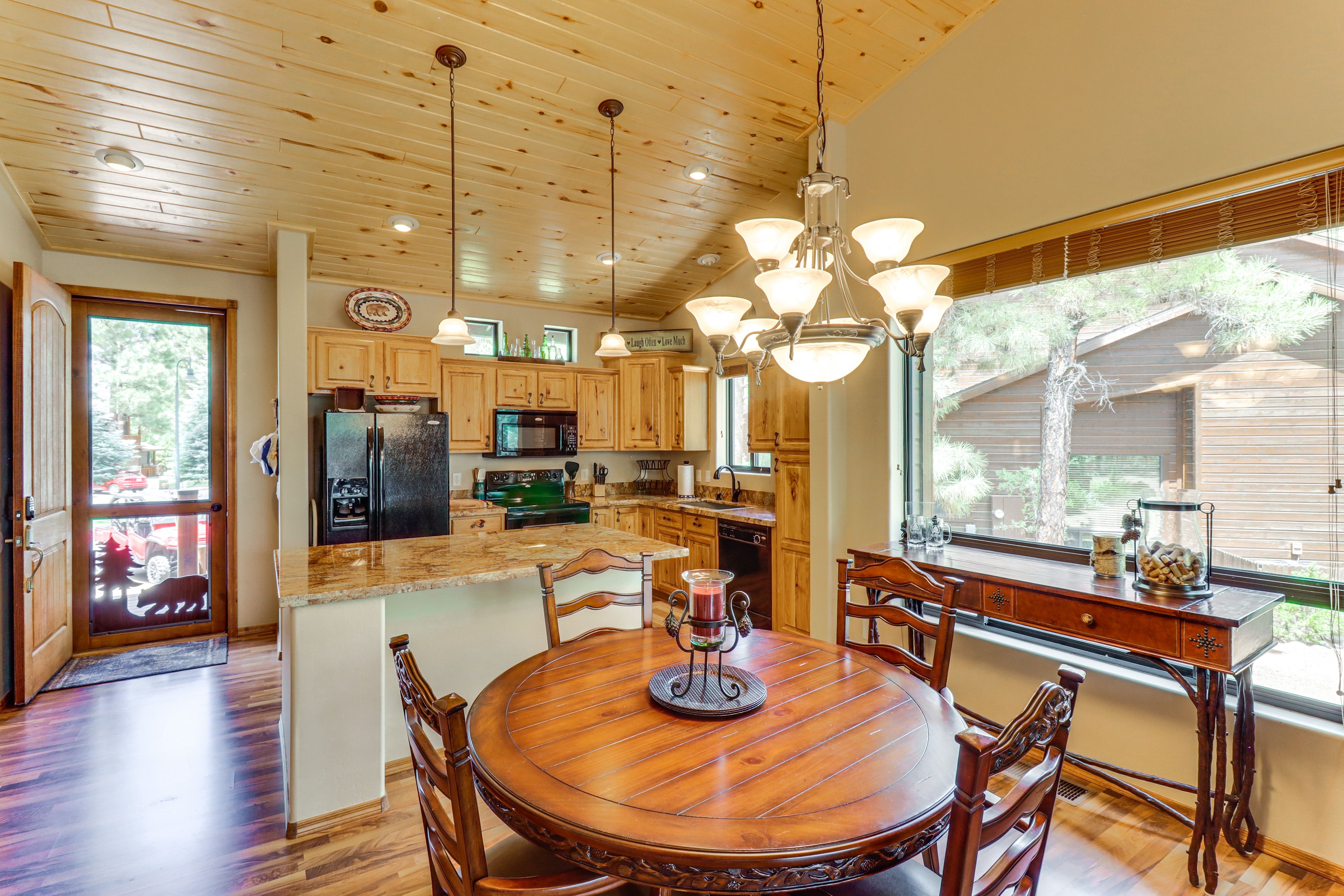 Kitchen & Dining Area | Central A/C & Heating