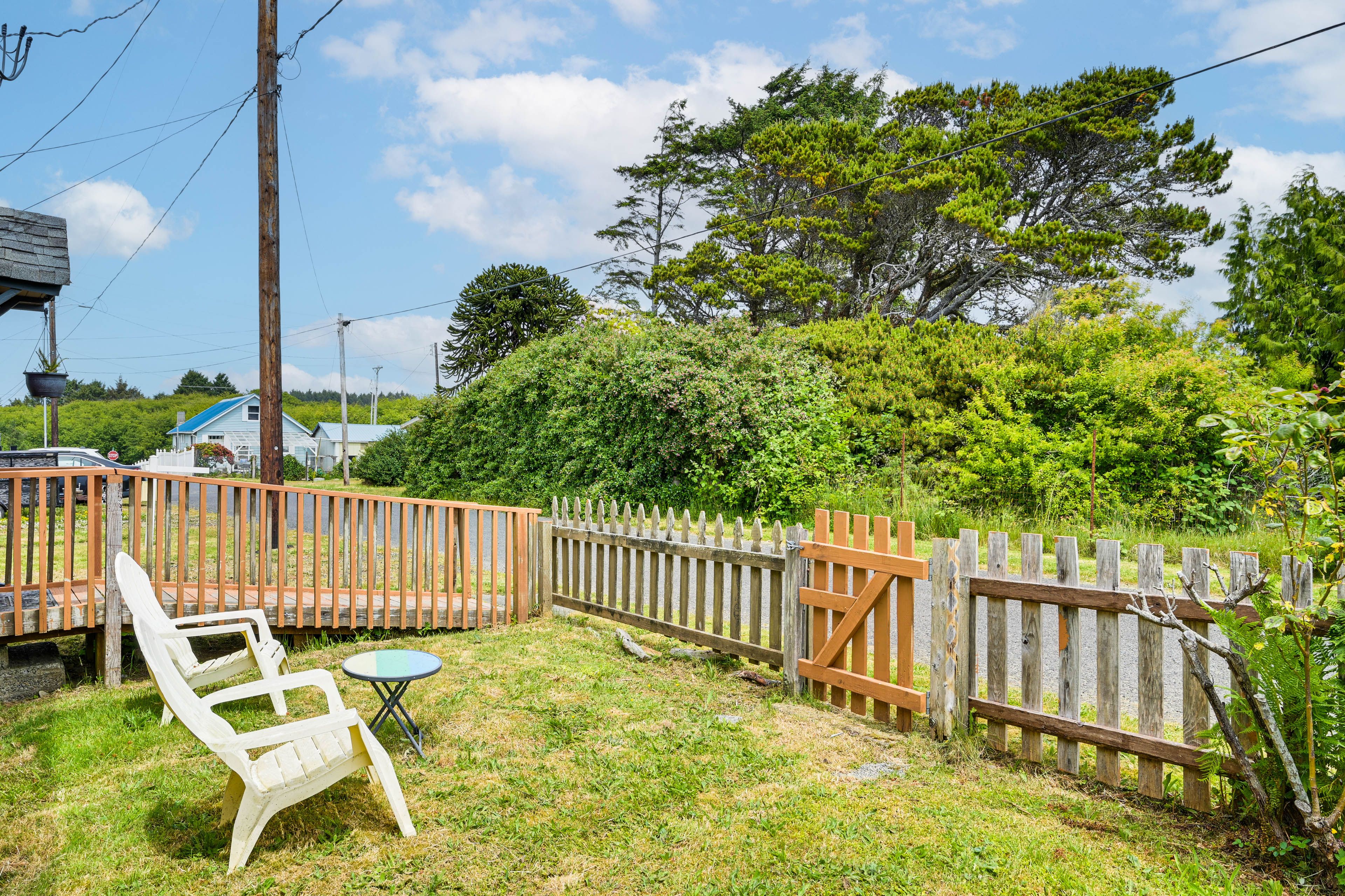House Exterior | Fenced Front Yard w/ Seating