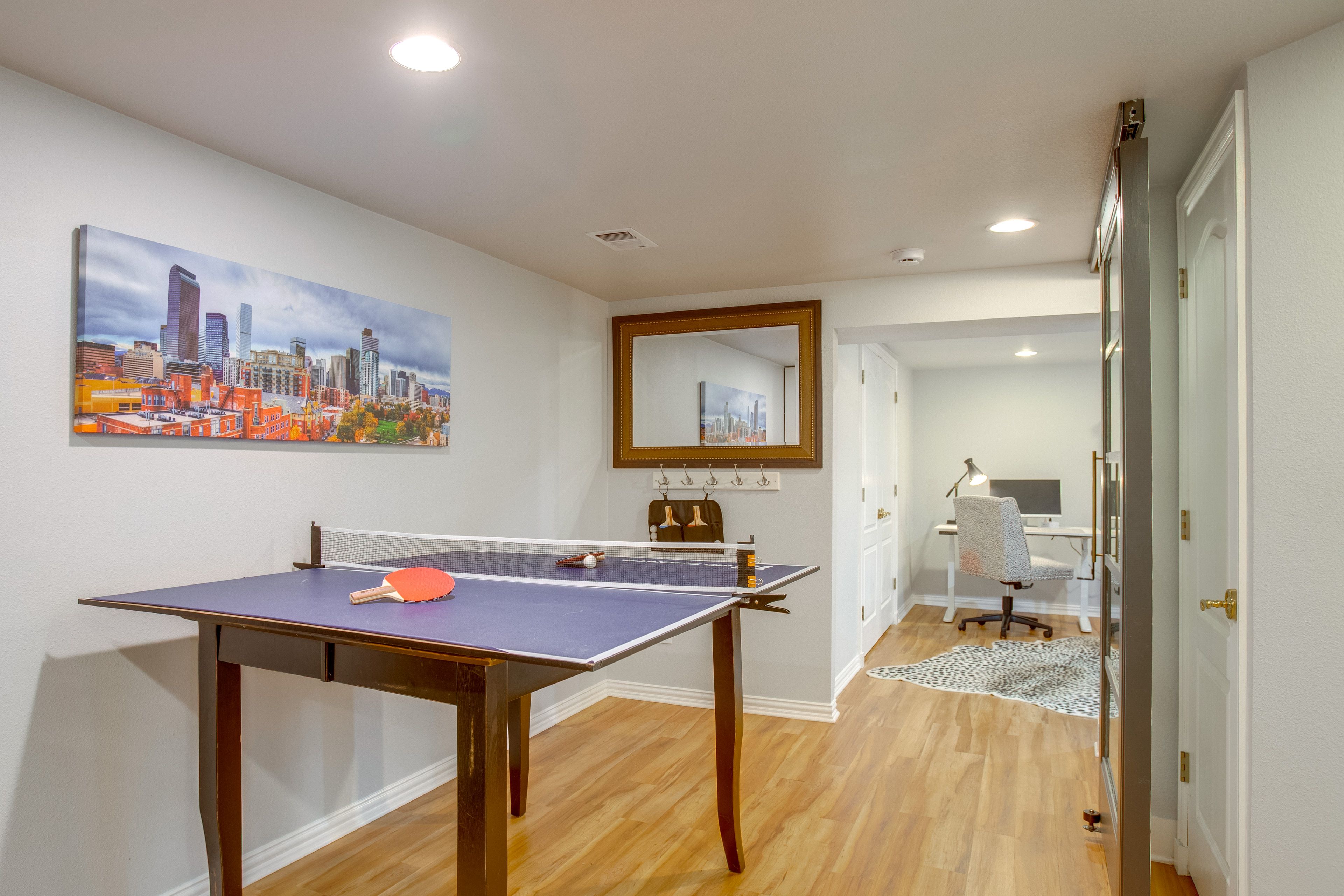 Mini Ping-Pong Table | Dedicated Workspace w/ Monitor