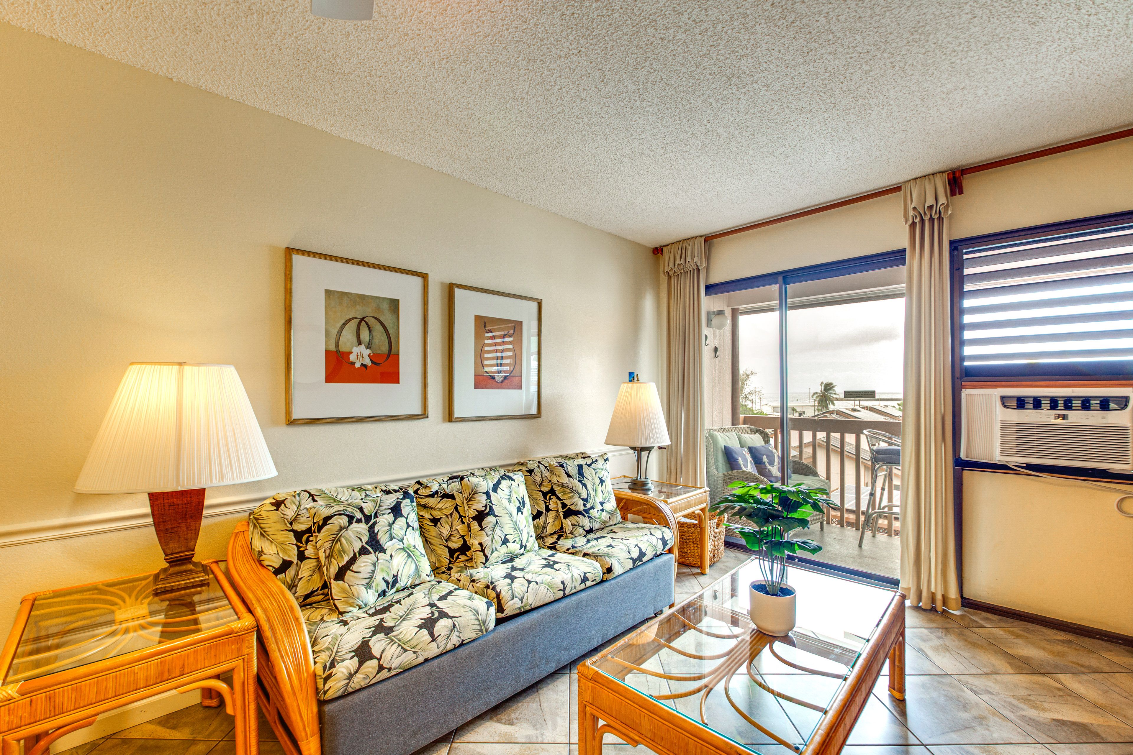 Living Room | Free WiFi | Window A/C Units | Queen Sleeper Sofa | 1st Floor