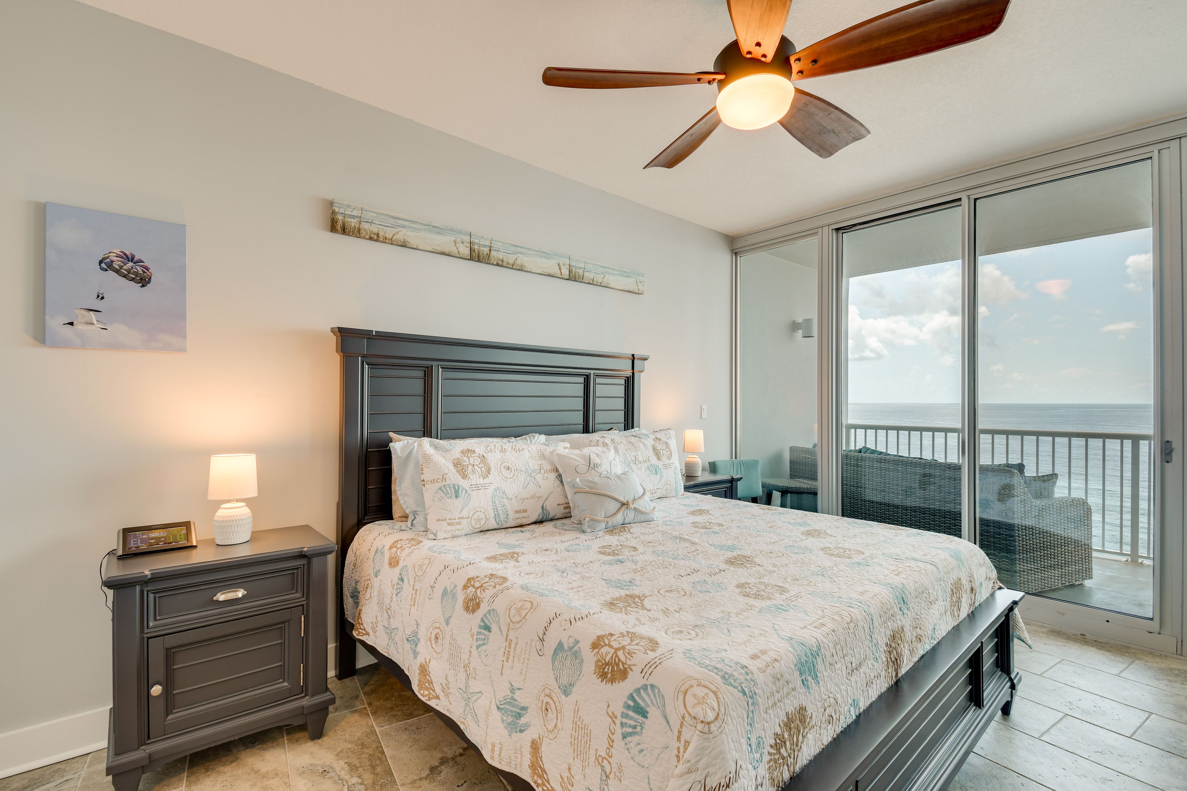 Bedroom 1 | King Bed | Linens Provided | Smart TV | Balcony Access