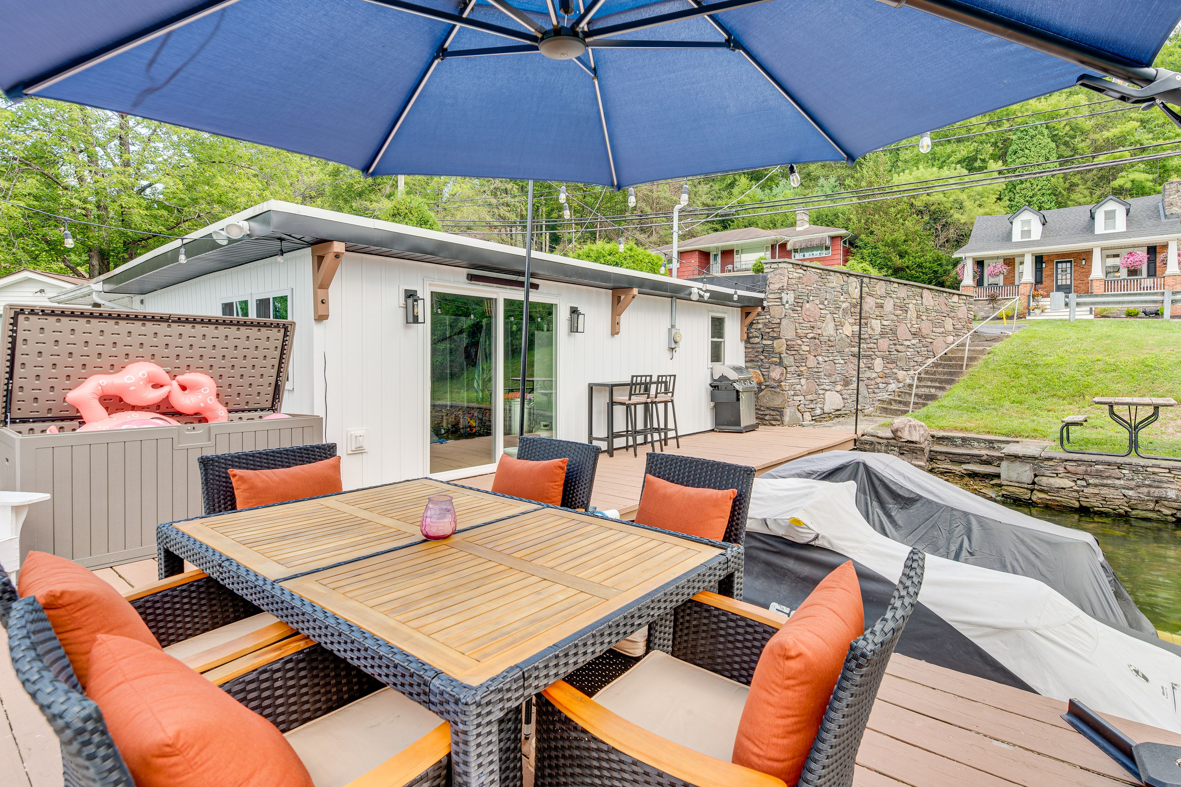 Private Dock | Gas Grill | Outdoor Dining Area | Across Street From Home