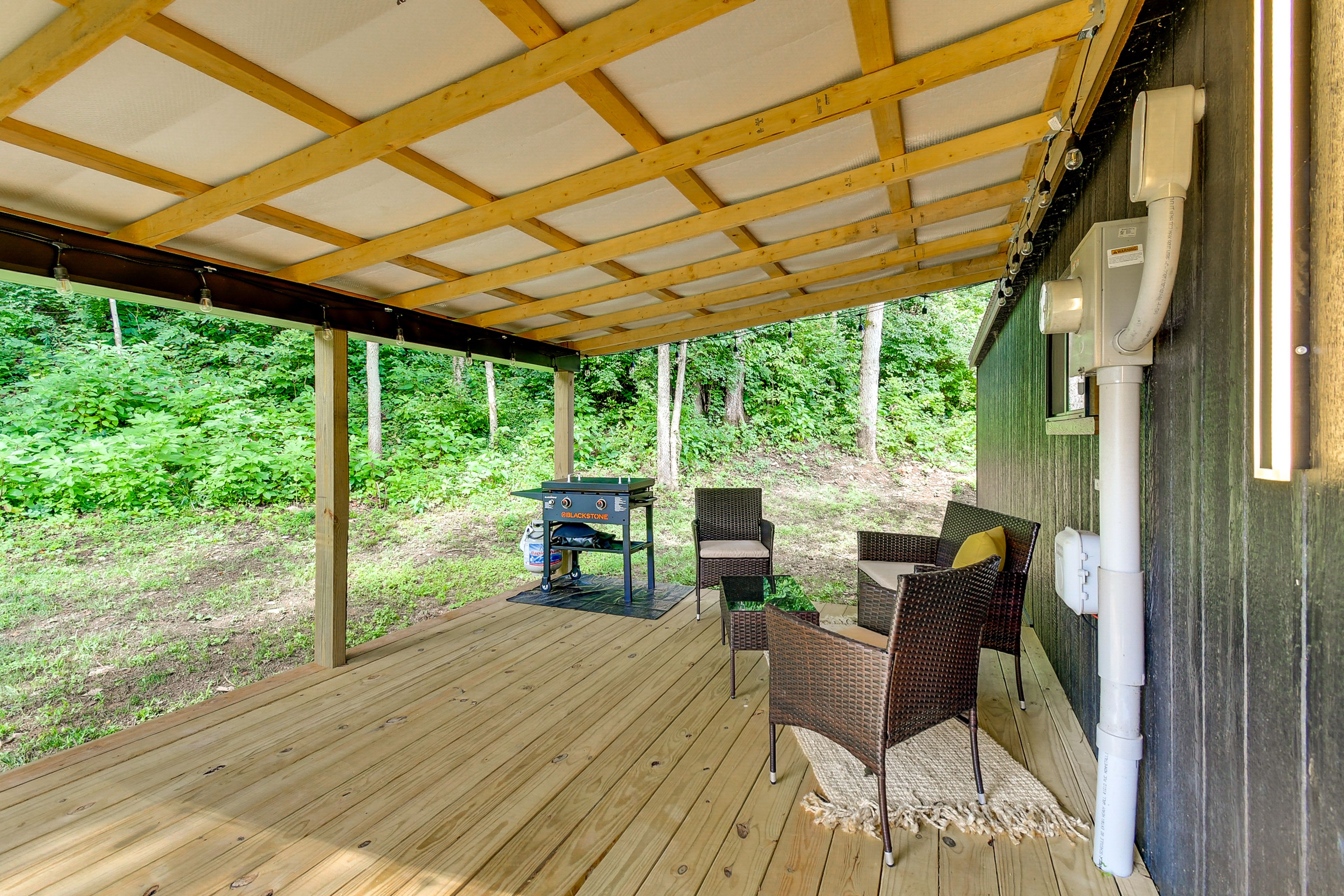 Covered Deck | Gas Grill | Forest Views