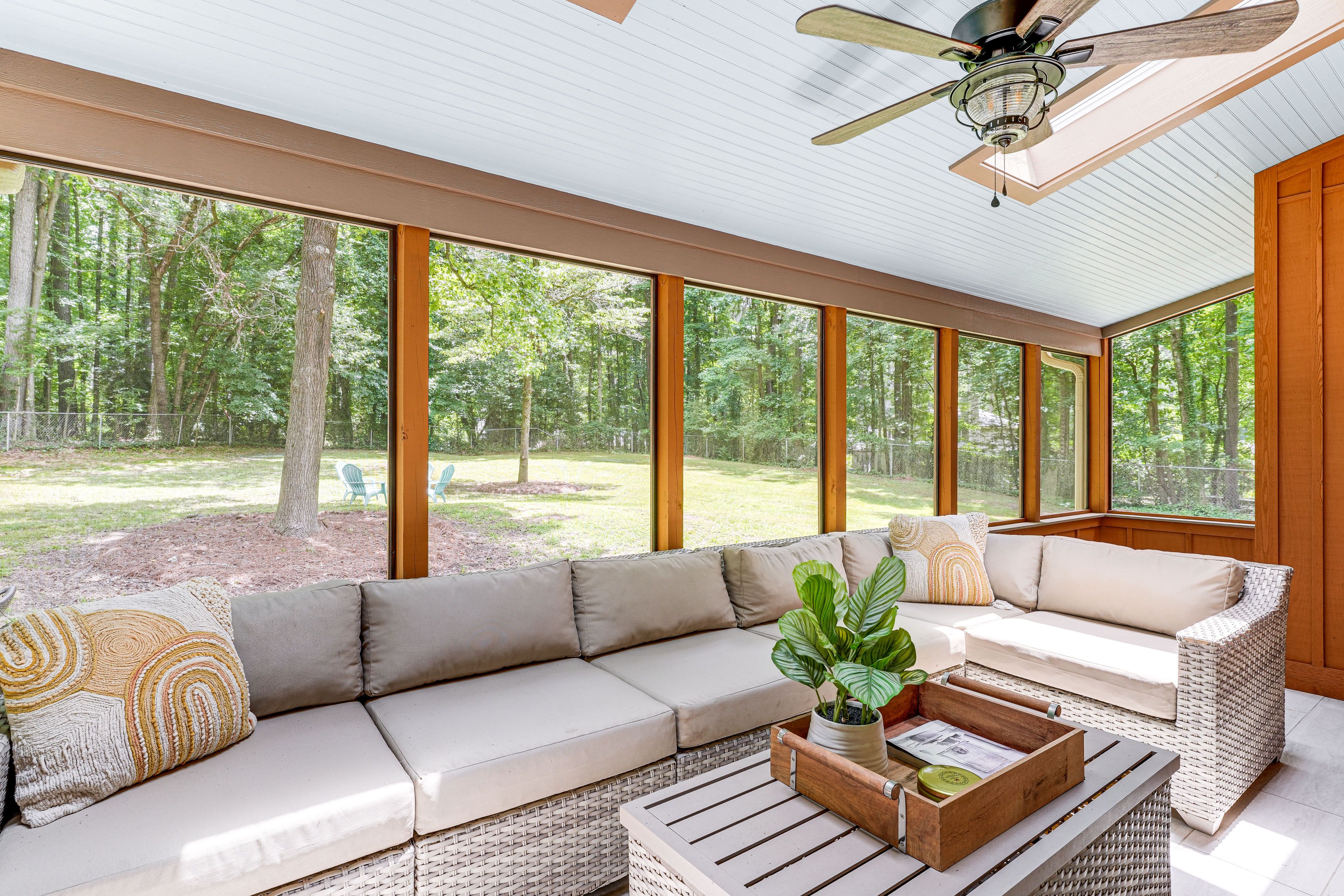 Screened Porch | Seating | Fenced Yard