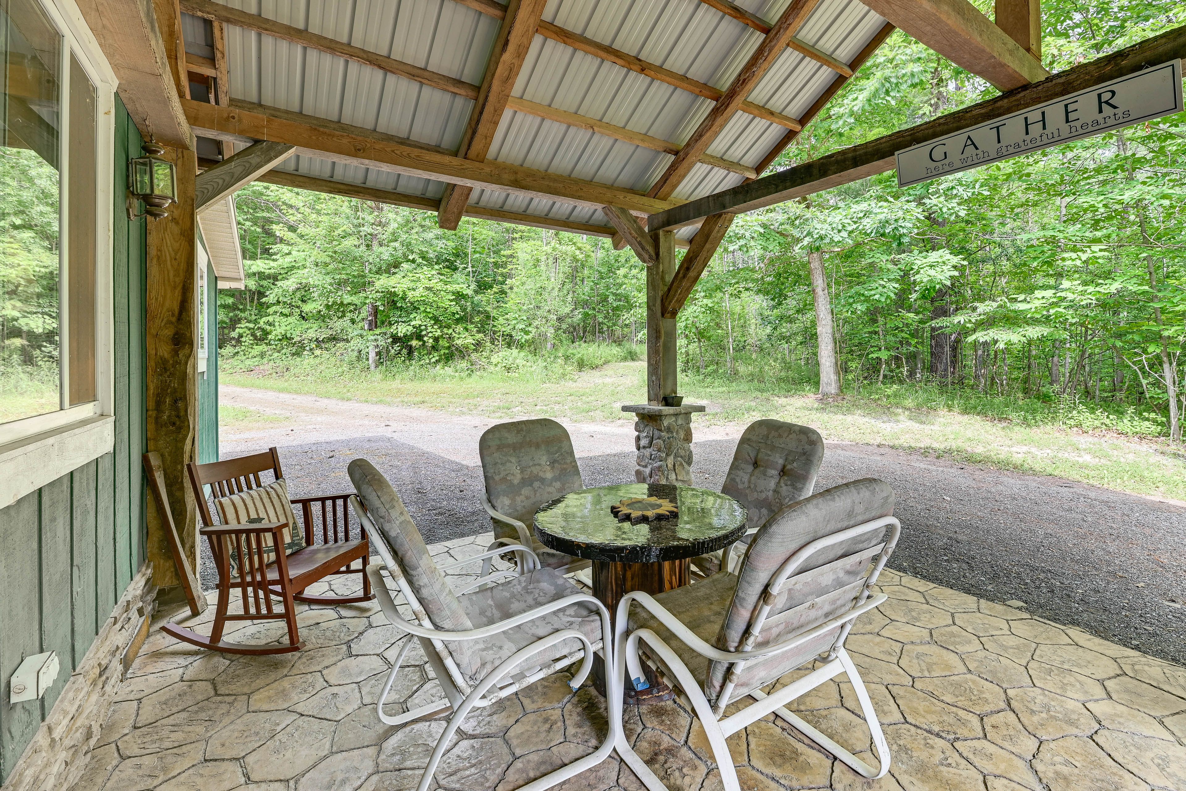 Covered Back Patio | Dining Area | Gas Grill