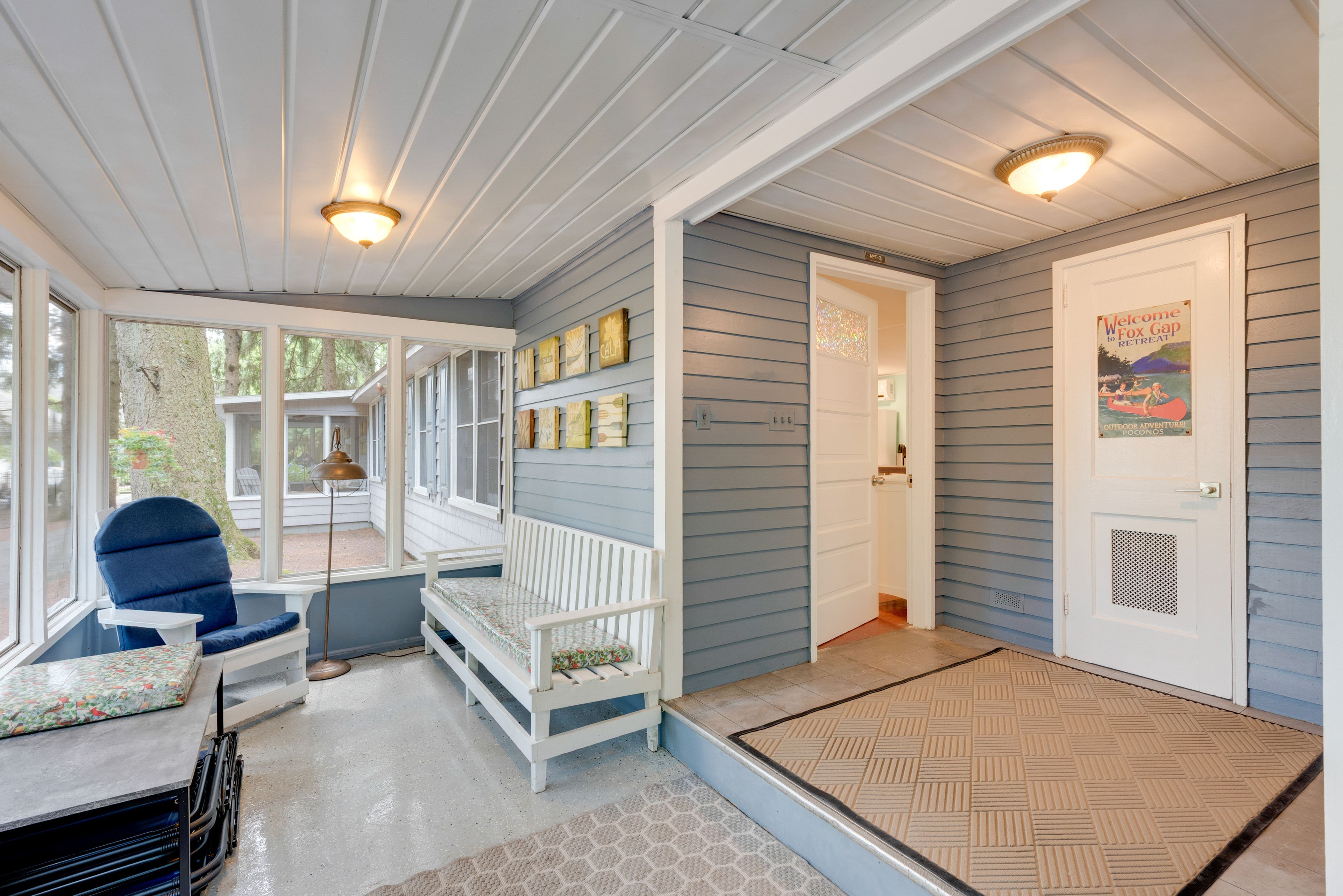 Shared Screened-In Porch | Unit Entrance