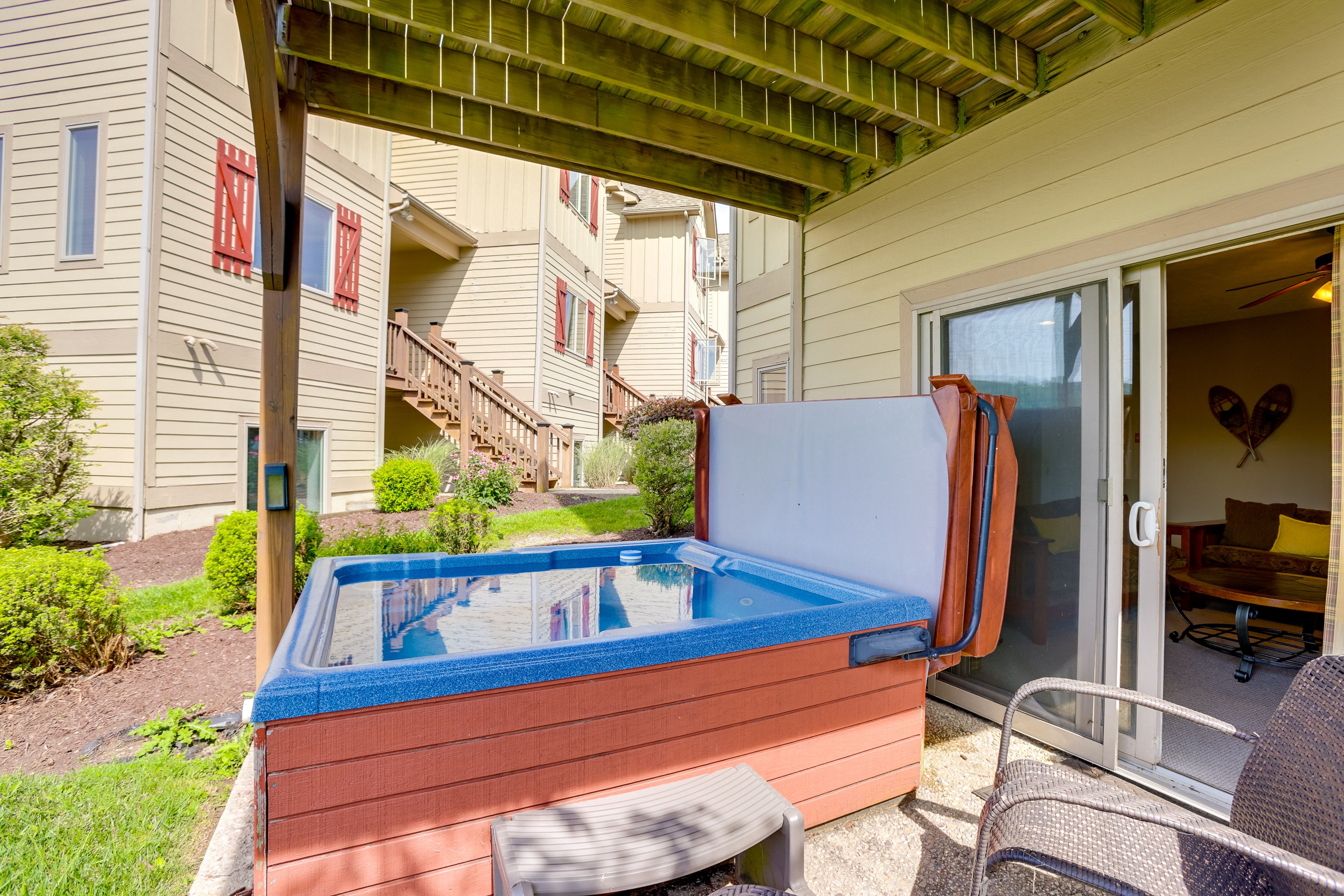 Covered Patio | Hot Tub | Seating