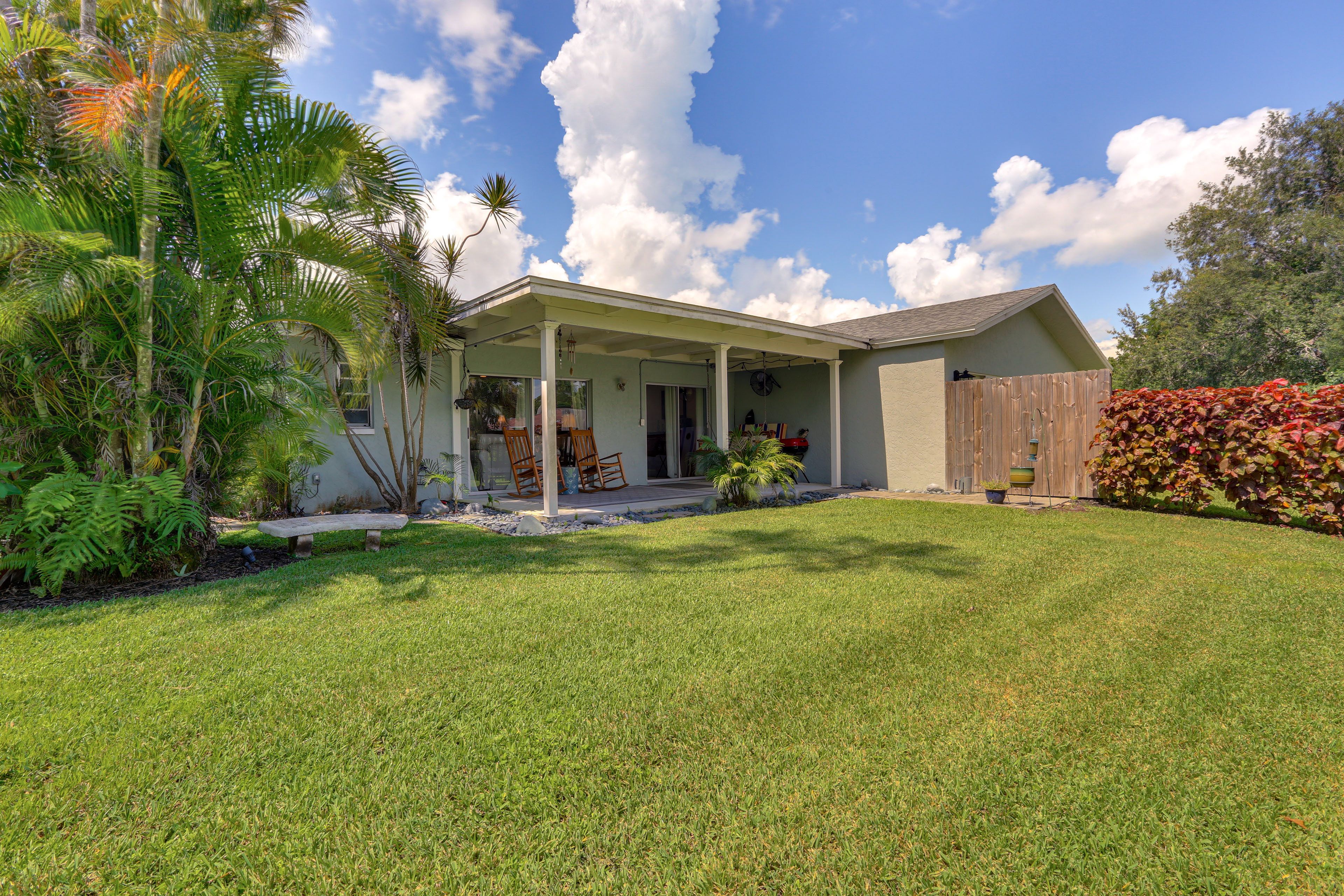Property Exterior | Fenced-In Yard | Single-Story Home