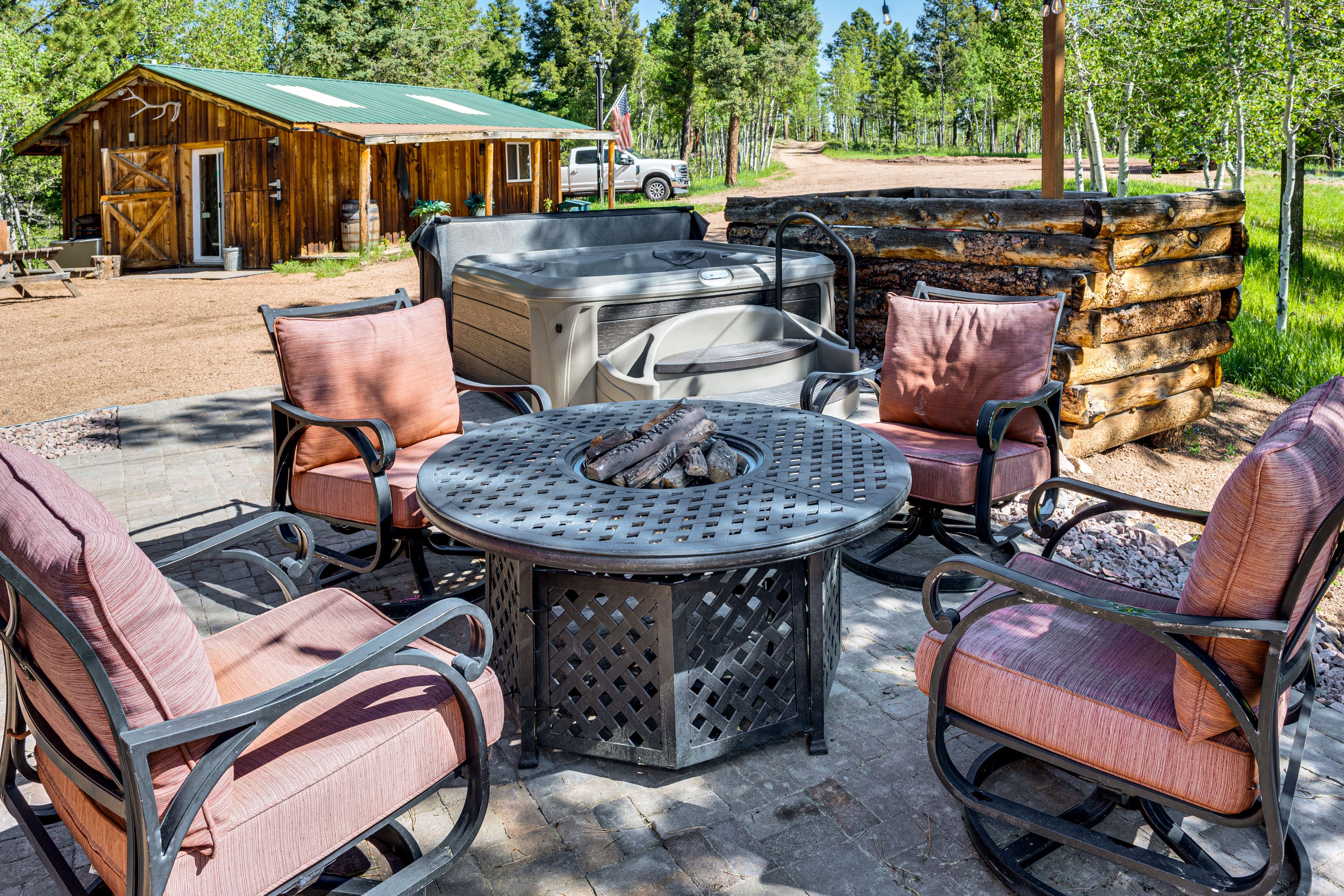 Patio | Fire Pit | Private Hot Tub