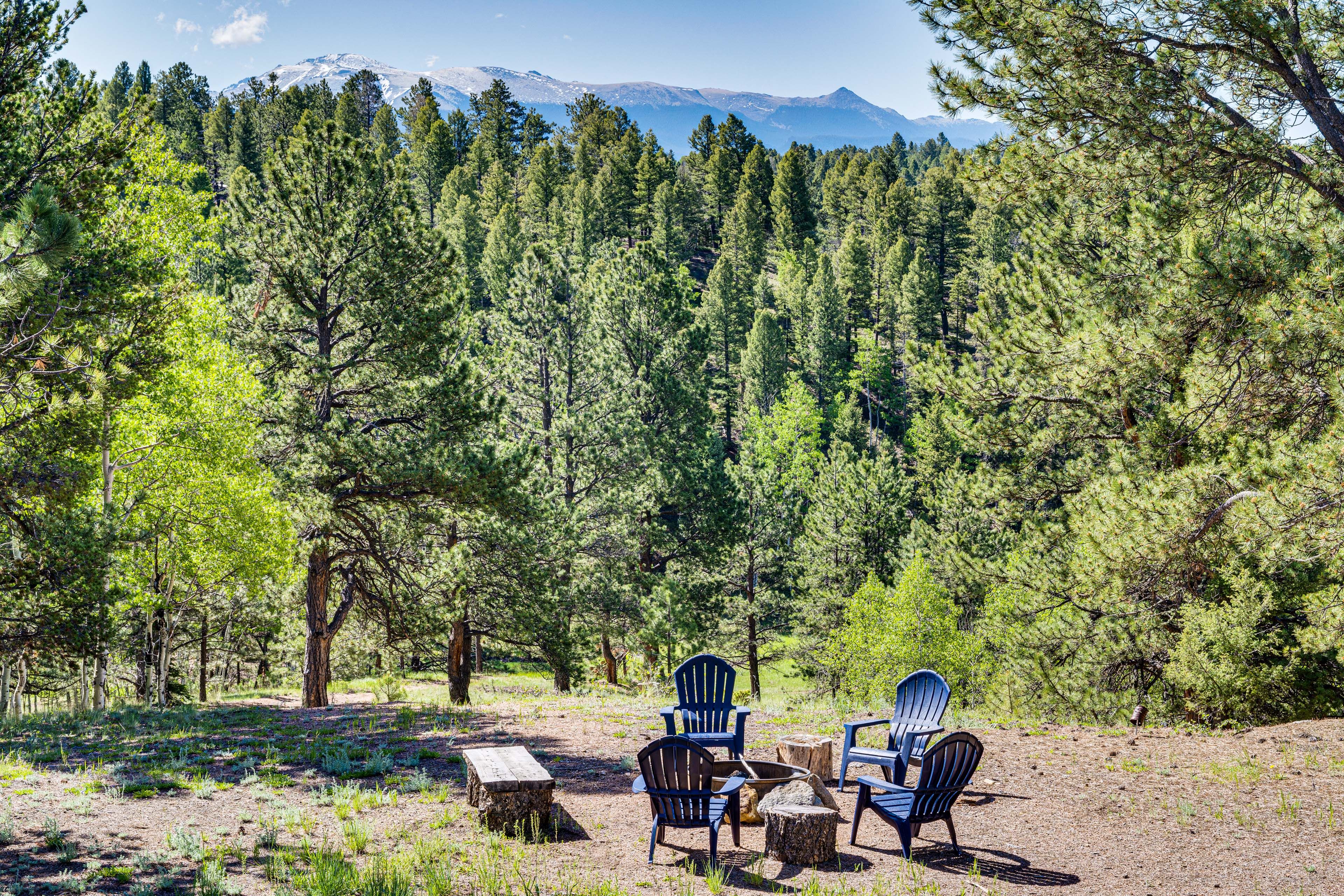 Private Yard | Mountain Views | Fire Pit | Single-Story Cabin