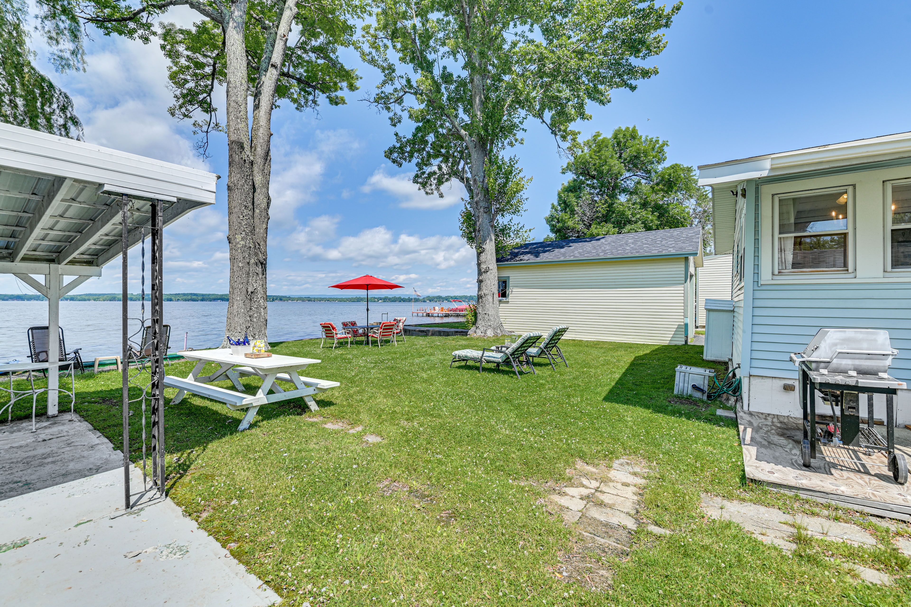 Private Backyard Area | Propane Grill | Furnished Patio