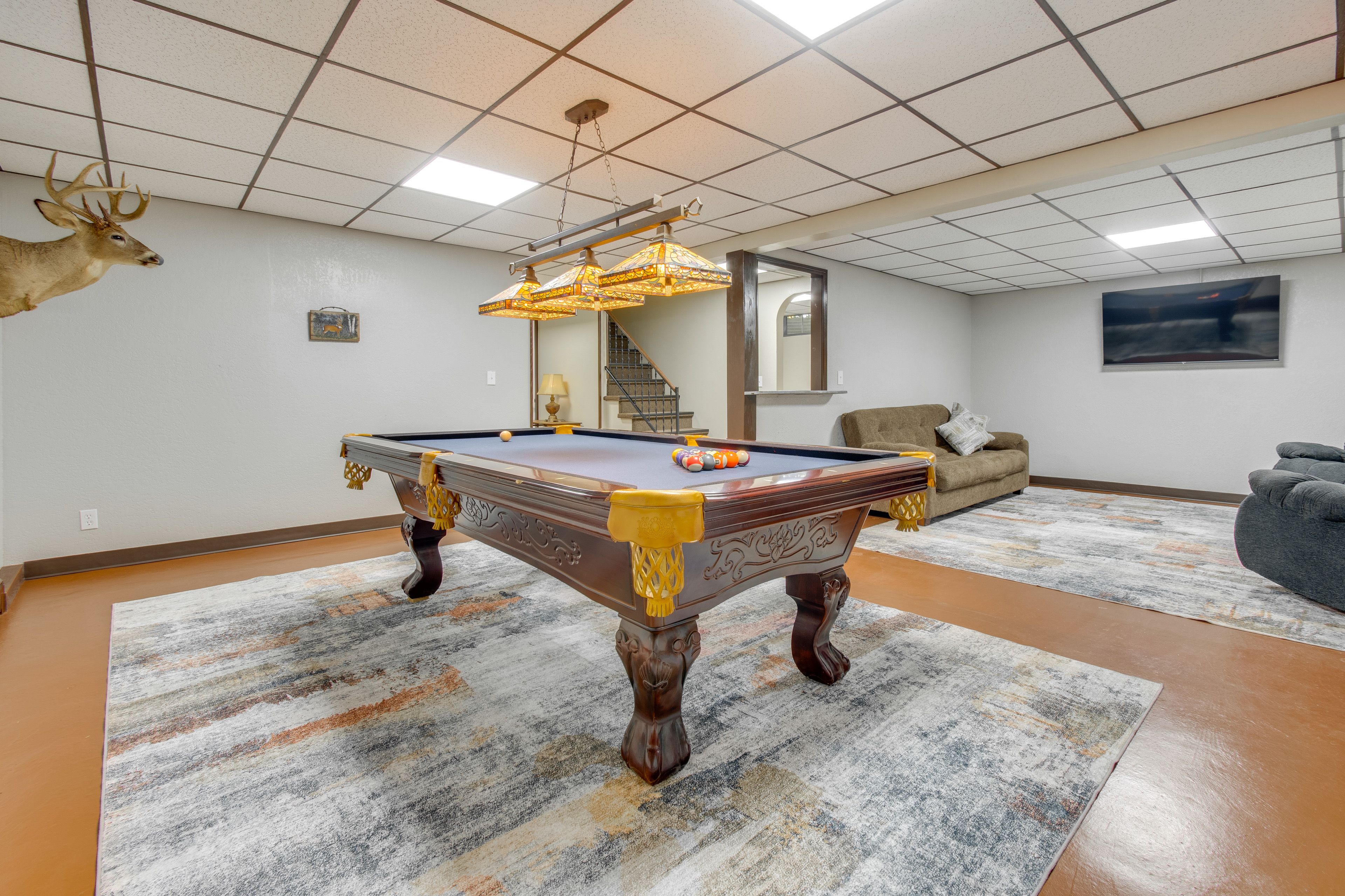 Basement | Lower Level | Pool Table | Full Sleeper Sofa