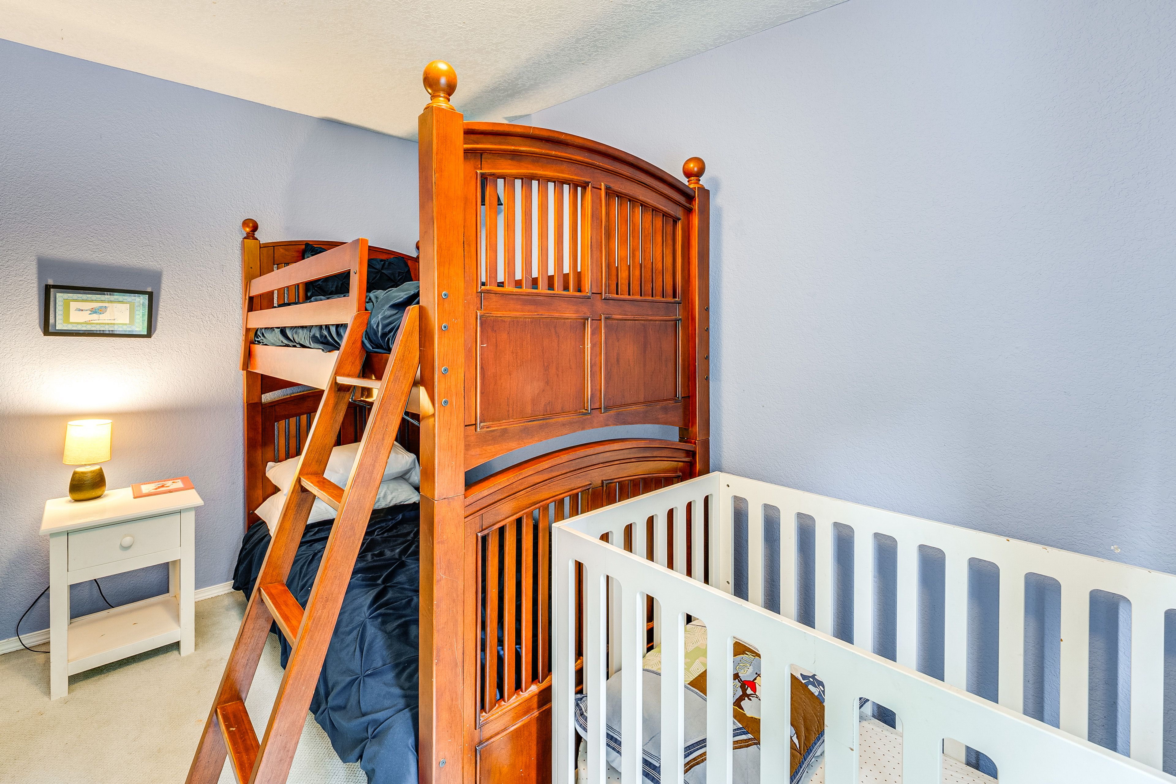 Bedroom 2 | Twin Bunk Bed | Crib | Upper Floor