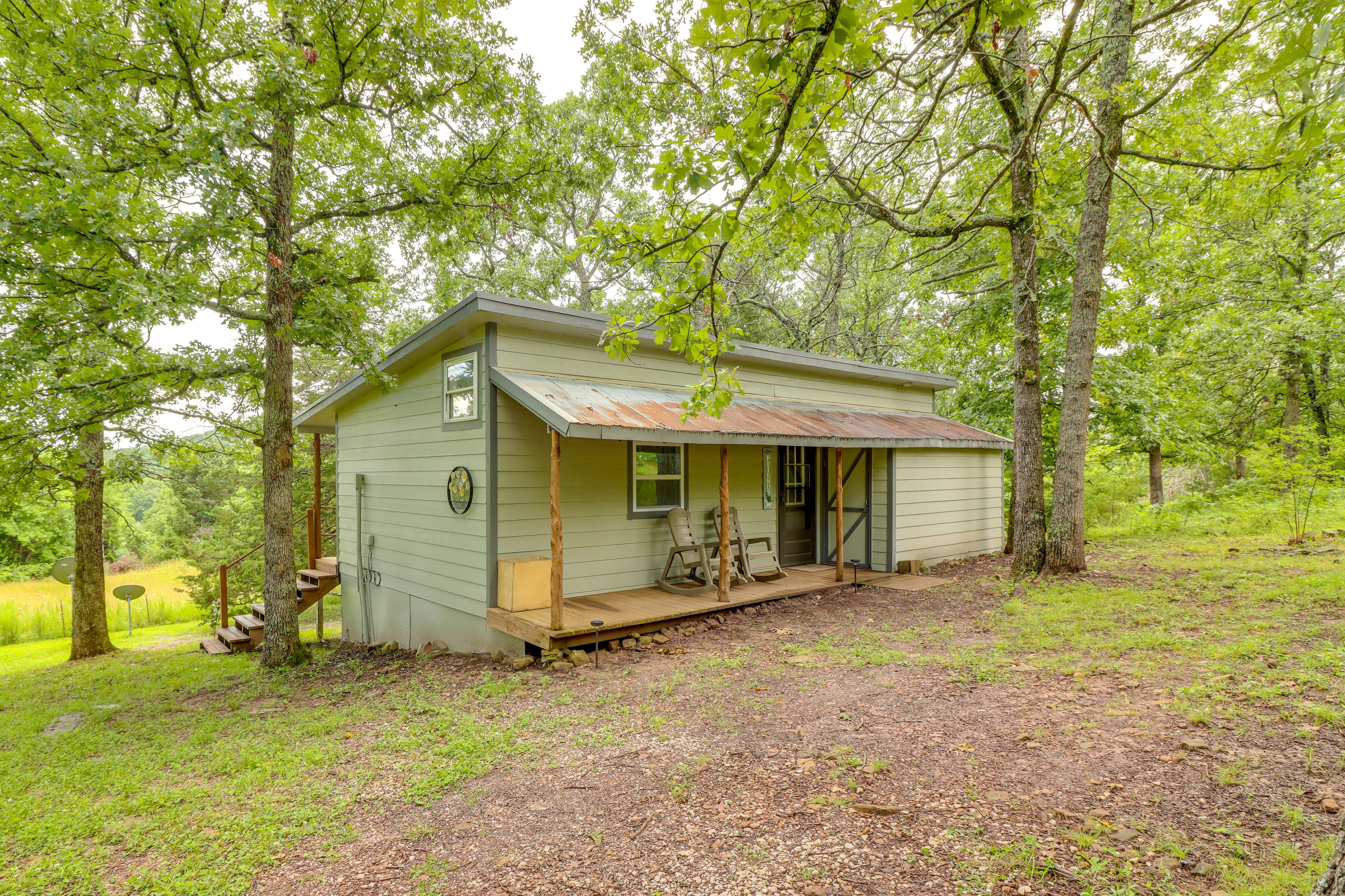 Property Exterior | Back Deck | Charcoal Grill | Fire Pit