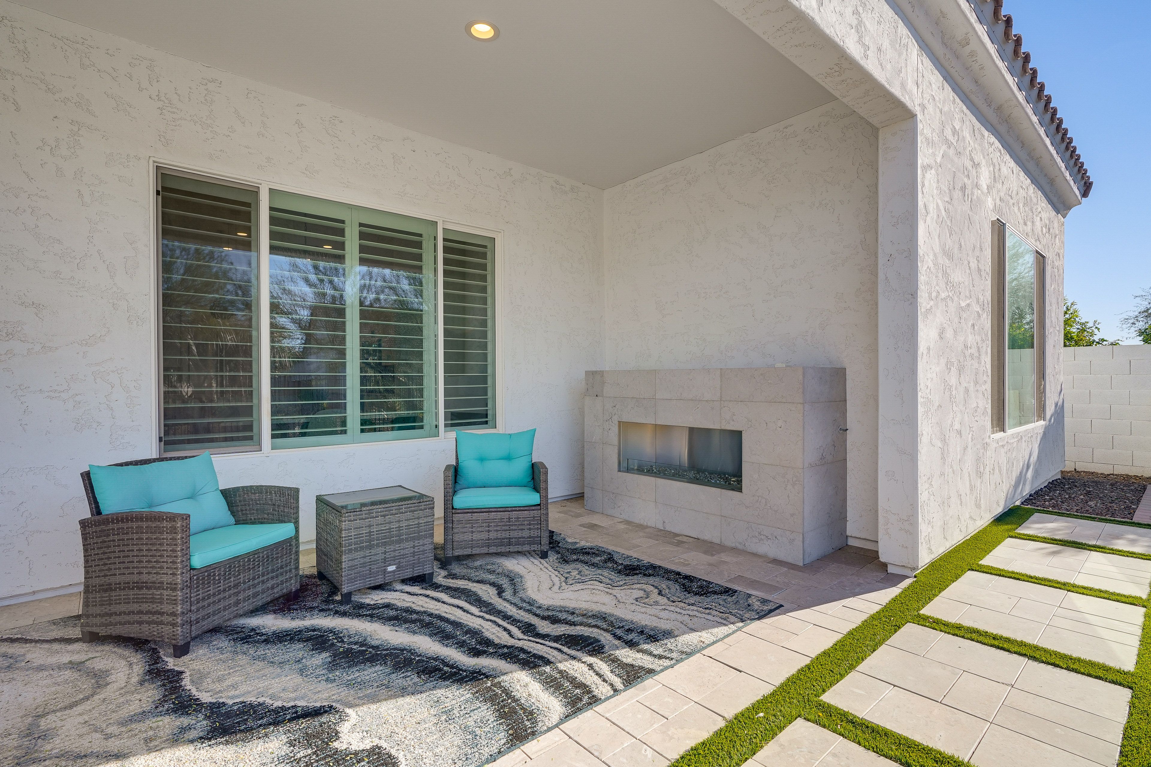 Covered Patio | Traeger Smoker | Dining Area | Fireplace