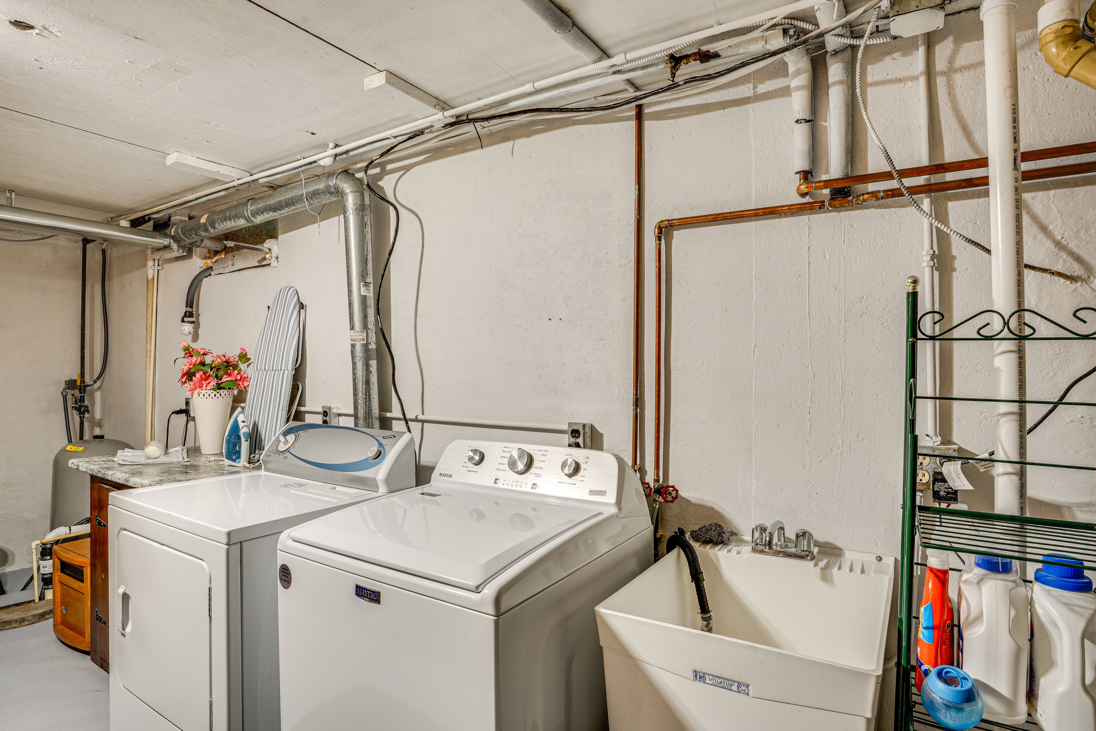 In-Unit Laundry | Detergent | Iron & Board | Basement