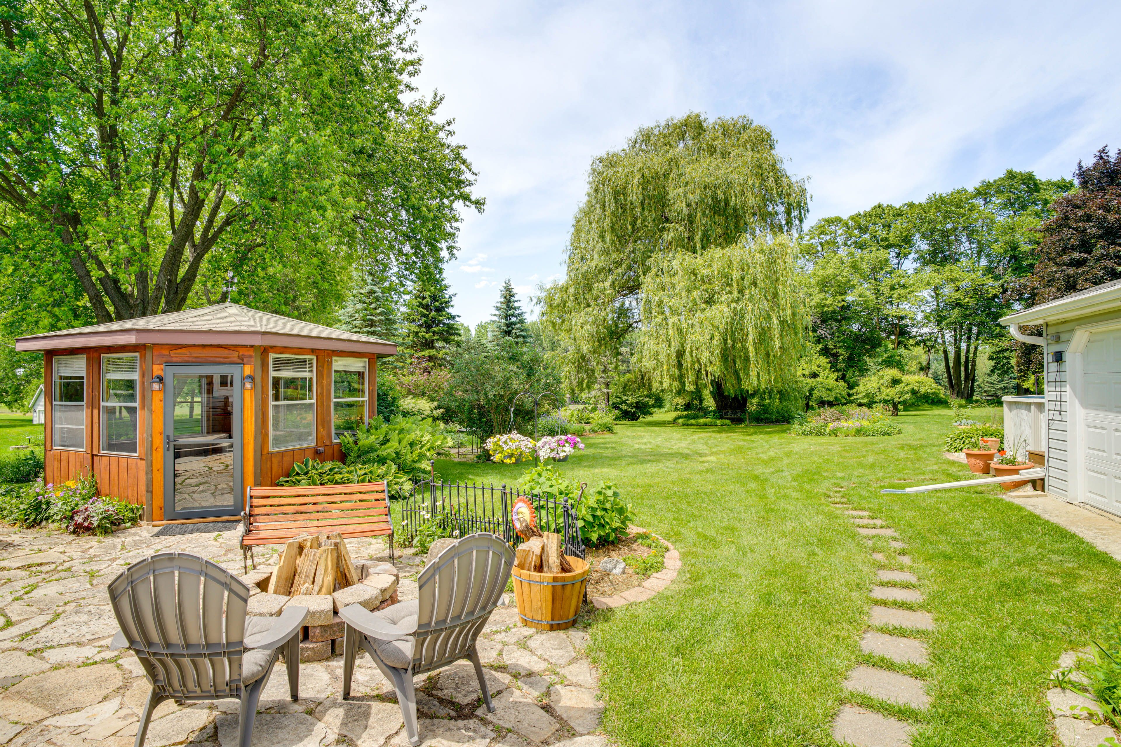 Patio | Wood-Burning Fire Pit | Gazebo | Gas Grill