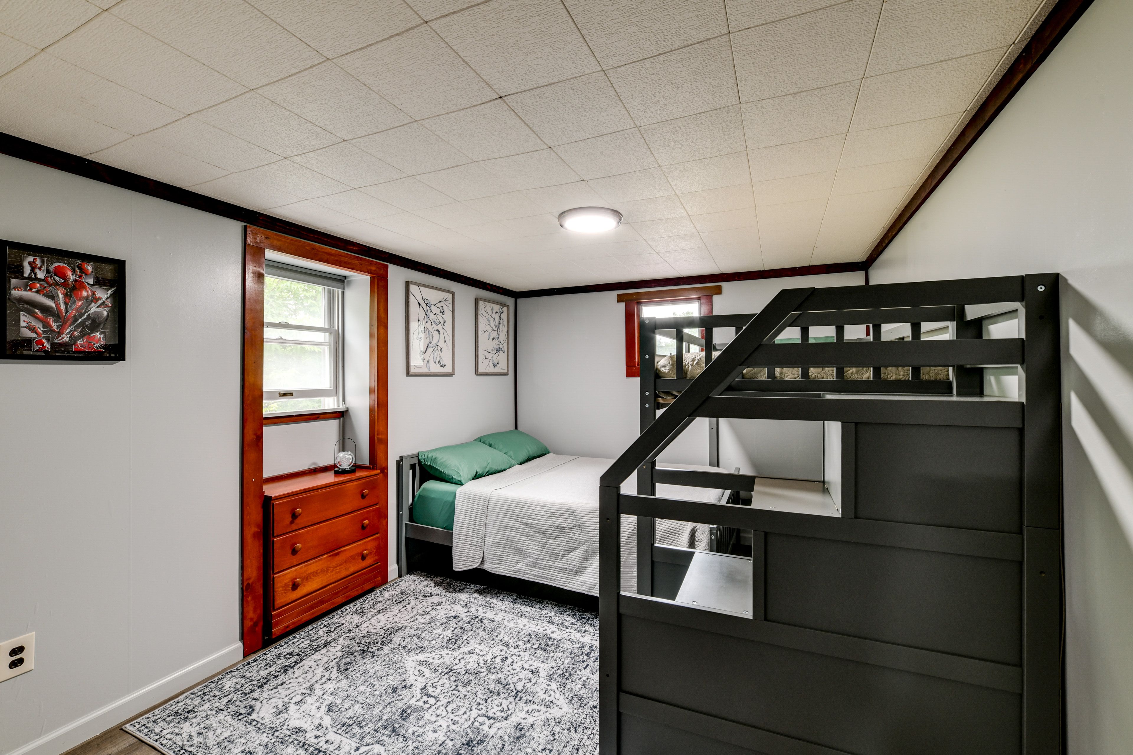 Bedroom 2 | Full Bed | Lofted Twin Bed | 2nd Floor