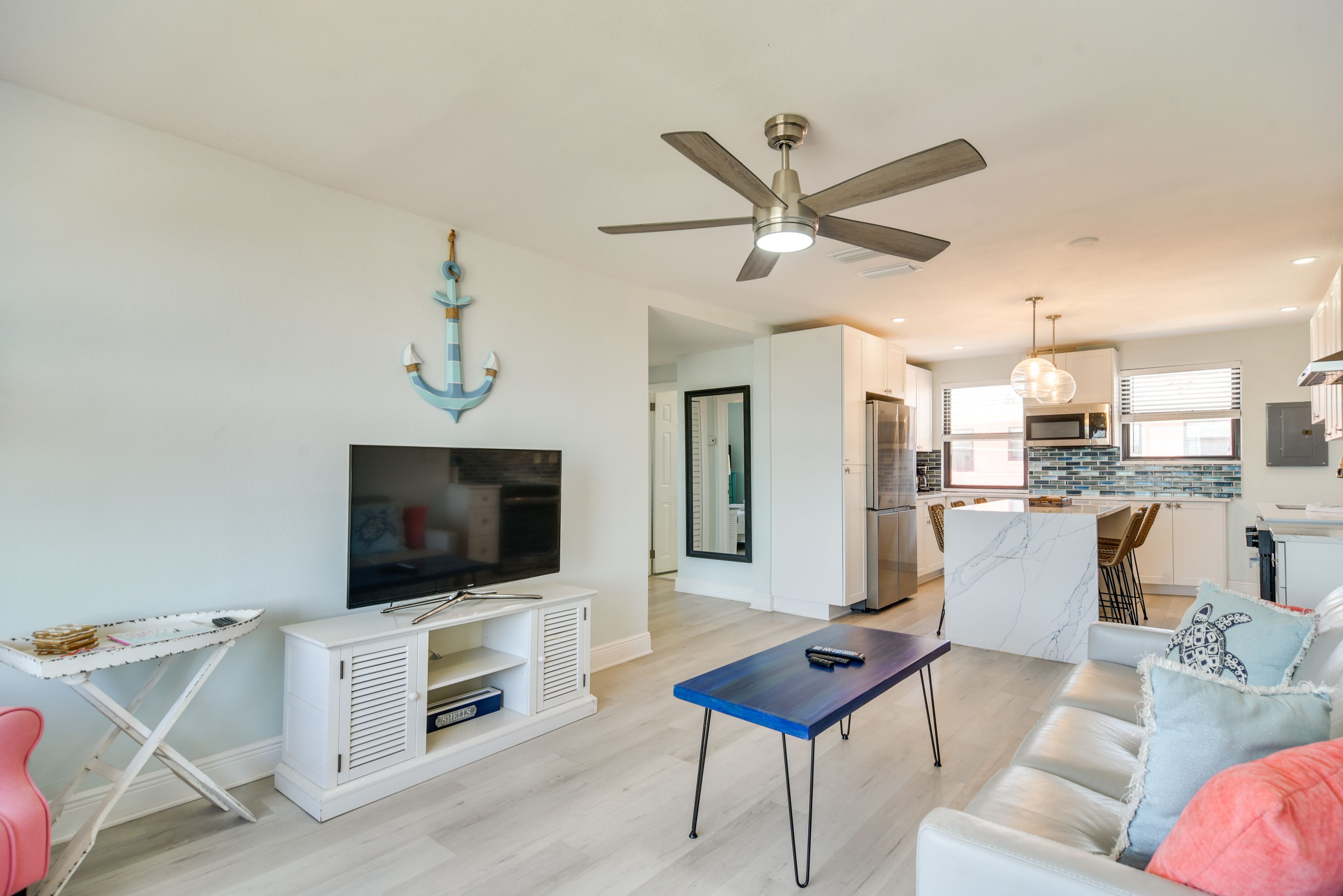 Living Room | Central A/C & Heating | 3rd-Floor Unit