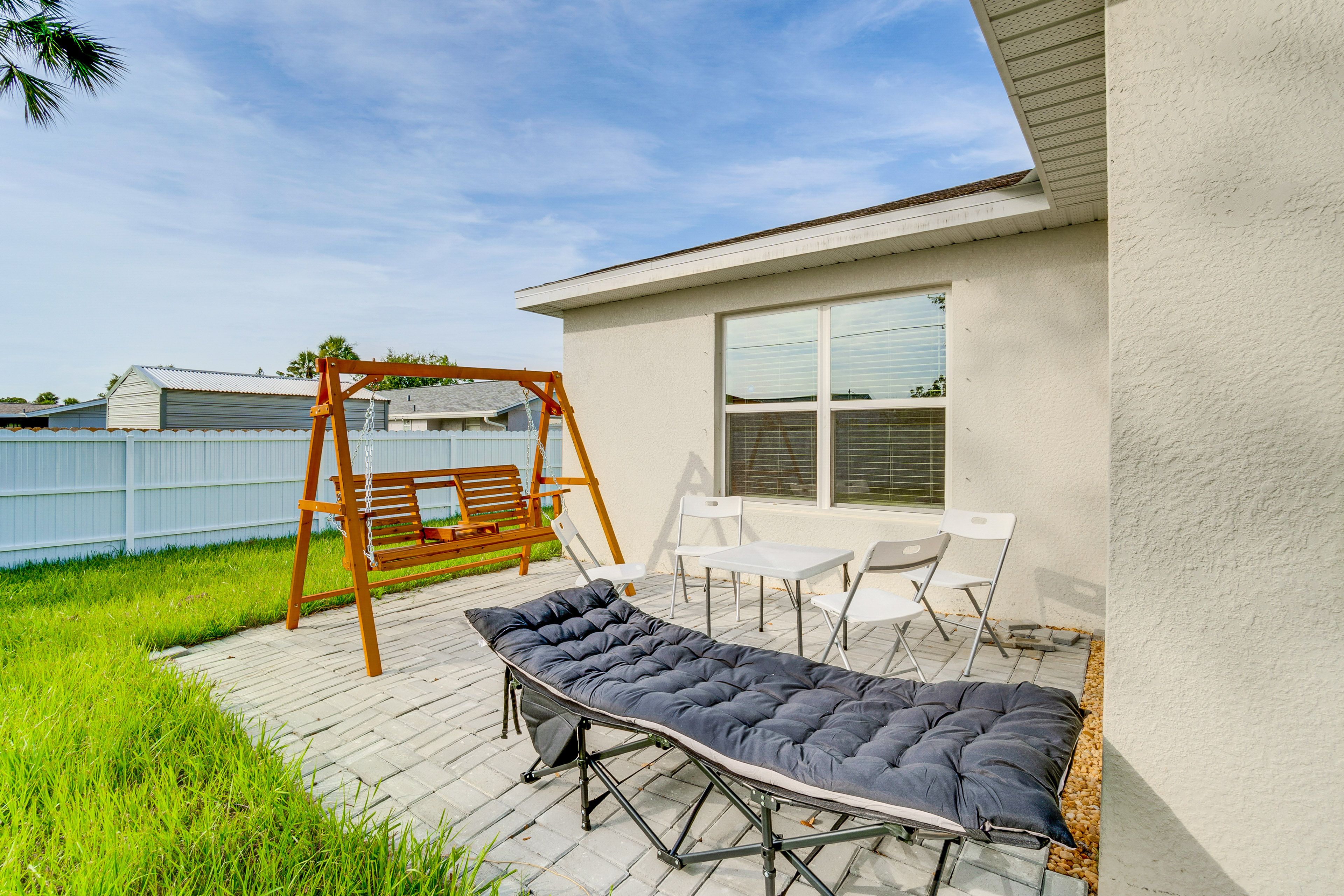 Private Backyard Area | Furnished Patio