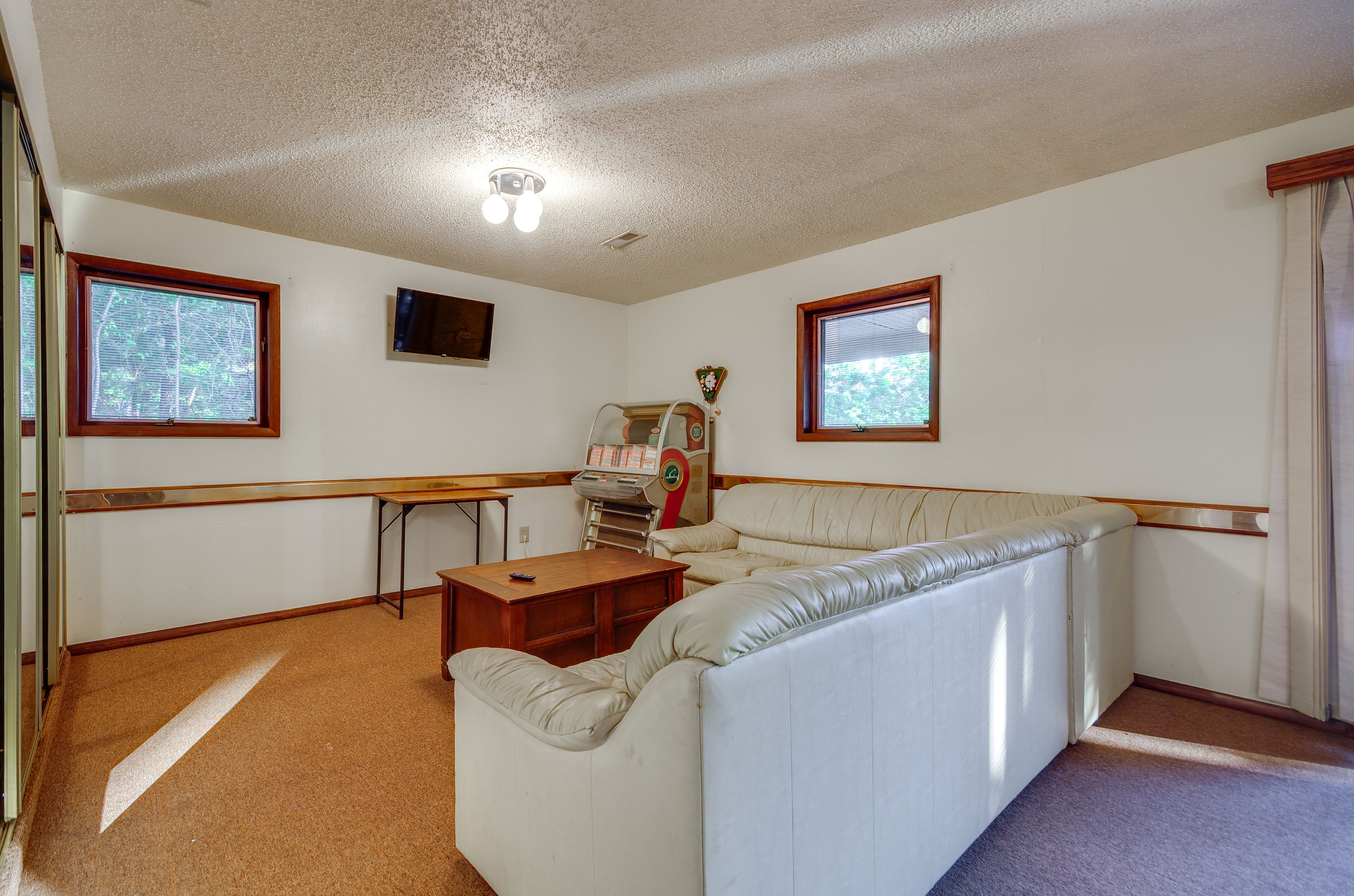 Den | Workspace w/ Dual Monitors | Bumper Pool Table | Lower Floor