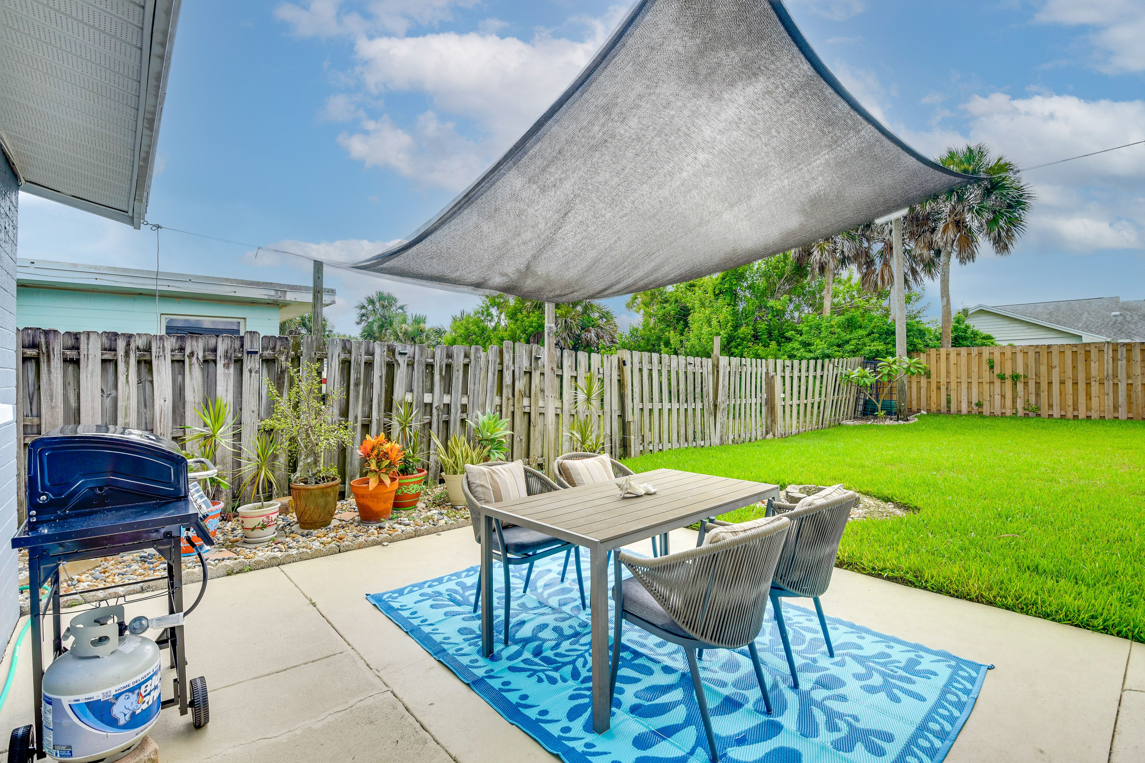 Patio | Covered Outdoor Dining | Gas Grill