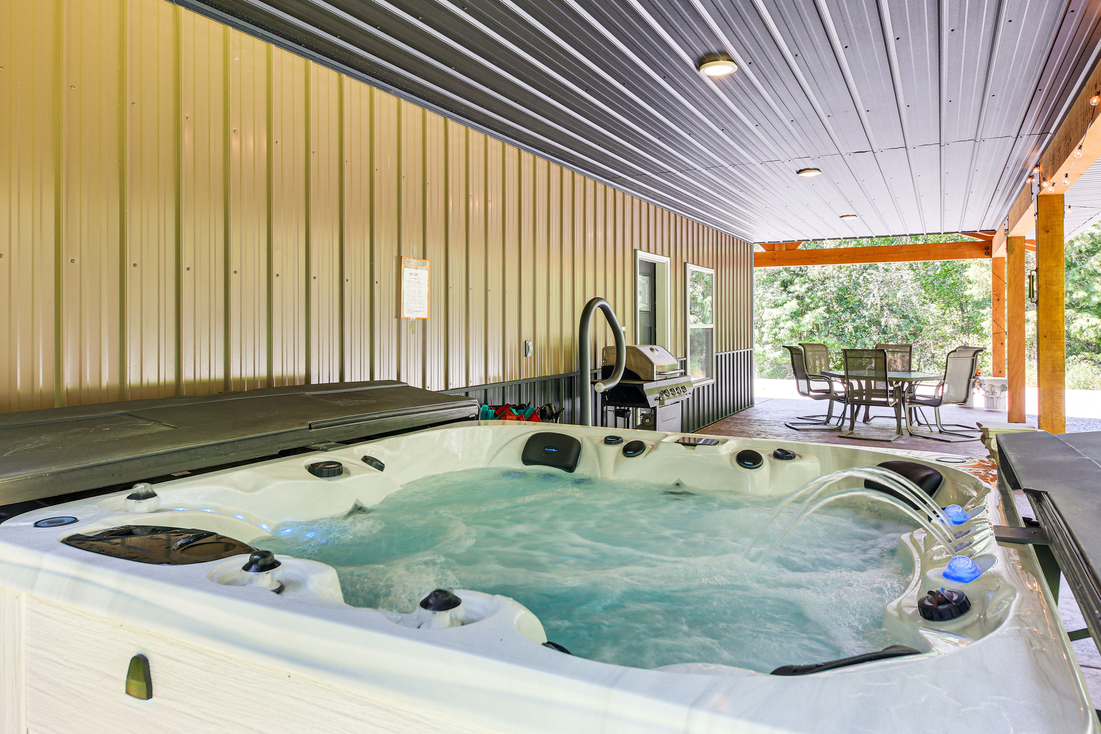 Covered Patio | Private Hot Tub