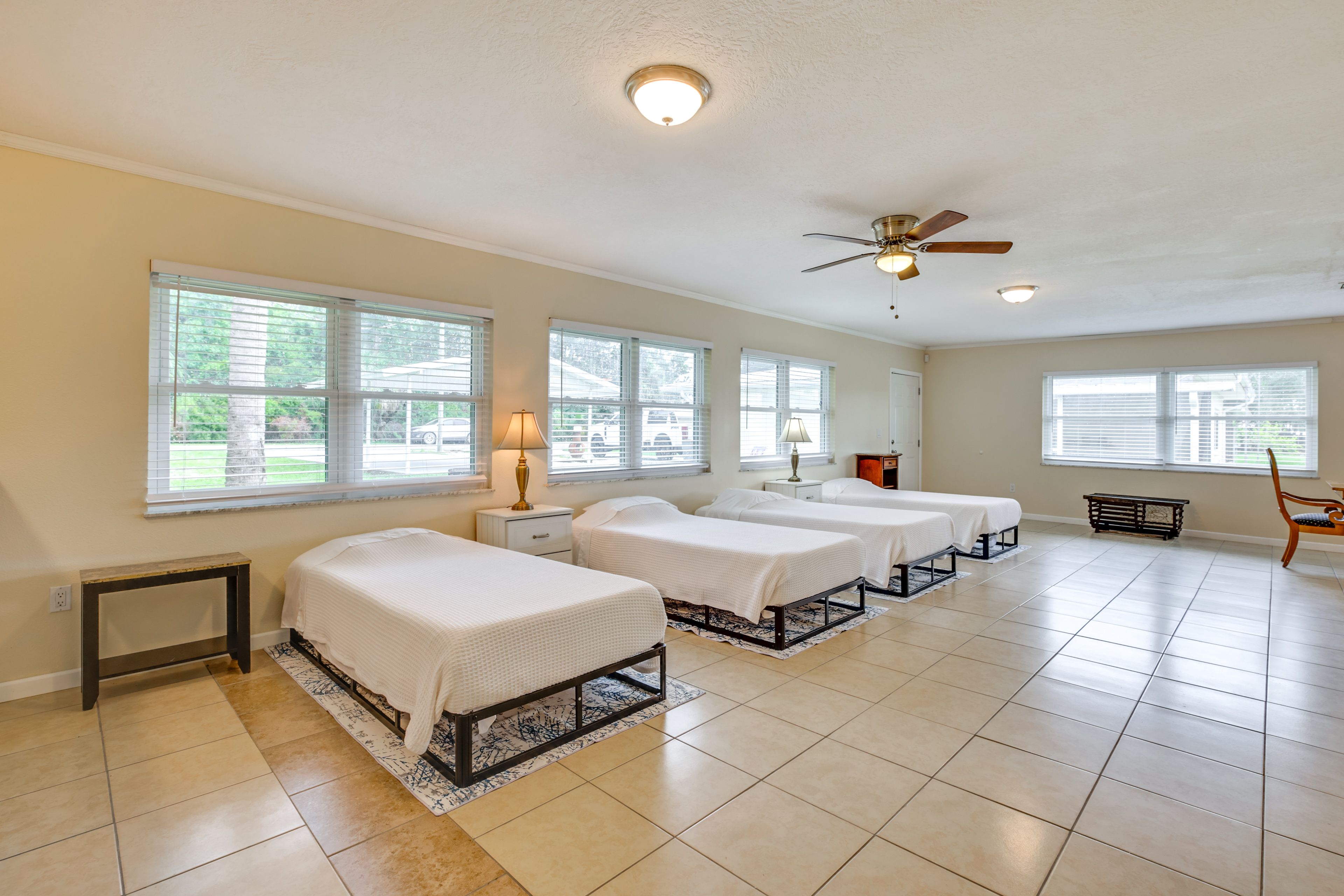 Main Room | 4 Twin XL Beds | Smart TV