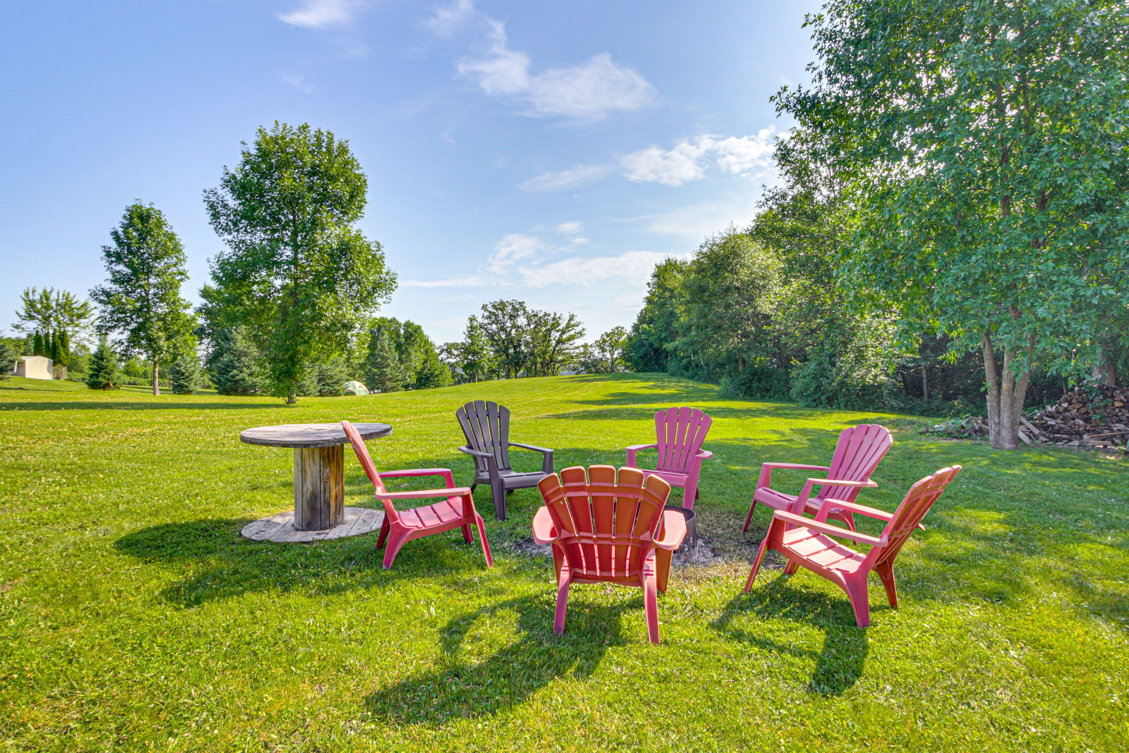 5 Acres | Large Yard w/ Wood-Burning Fire Pit