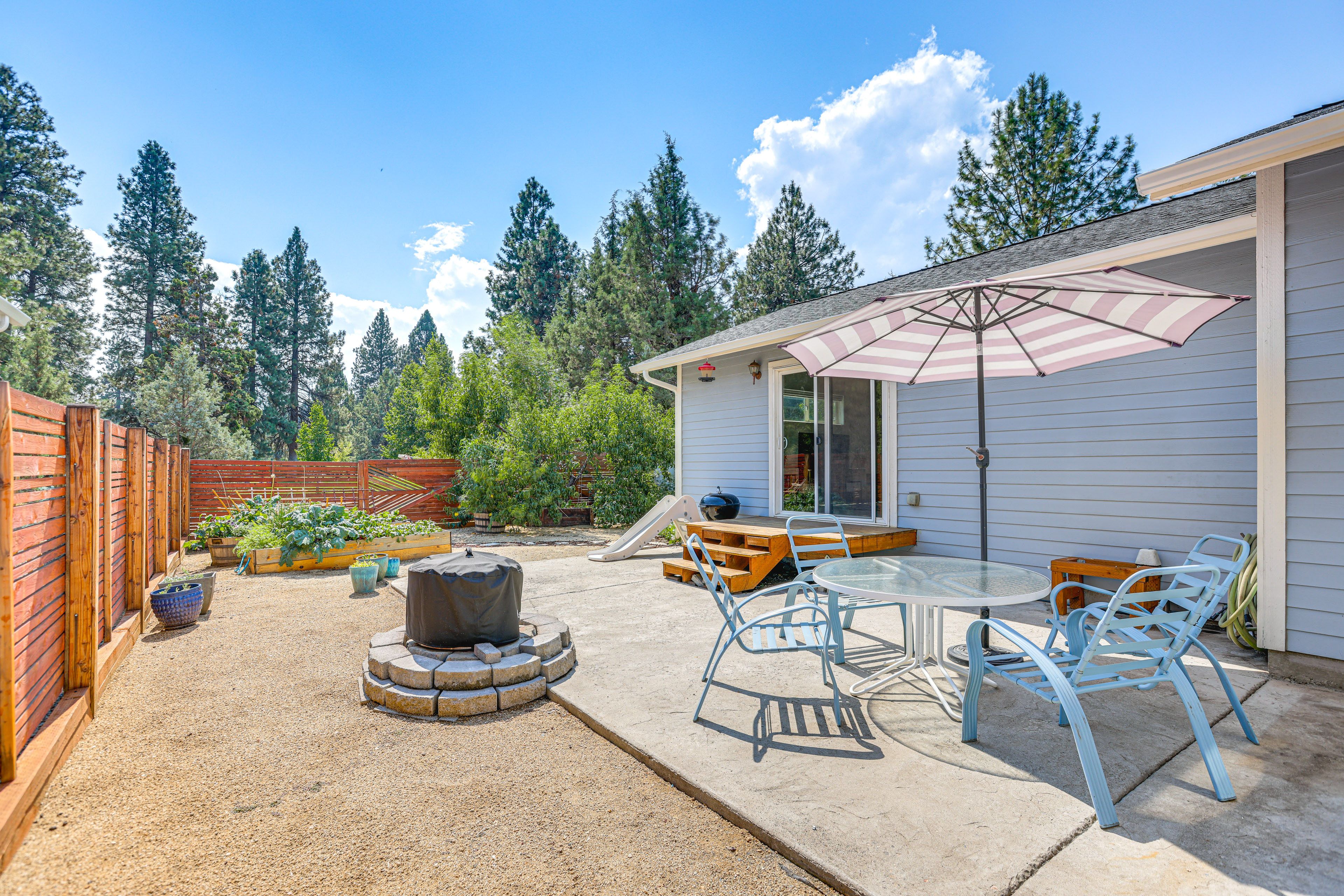 Private Patio | Charcoal Grill | Fire Pit | Garden
