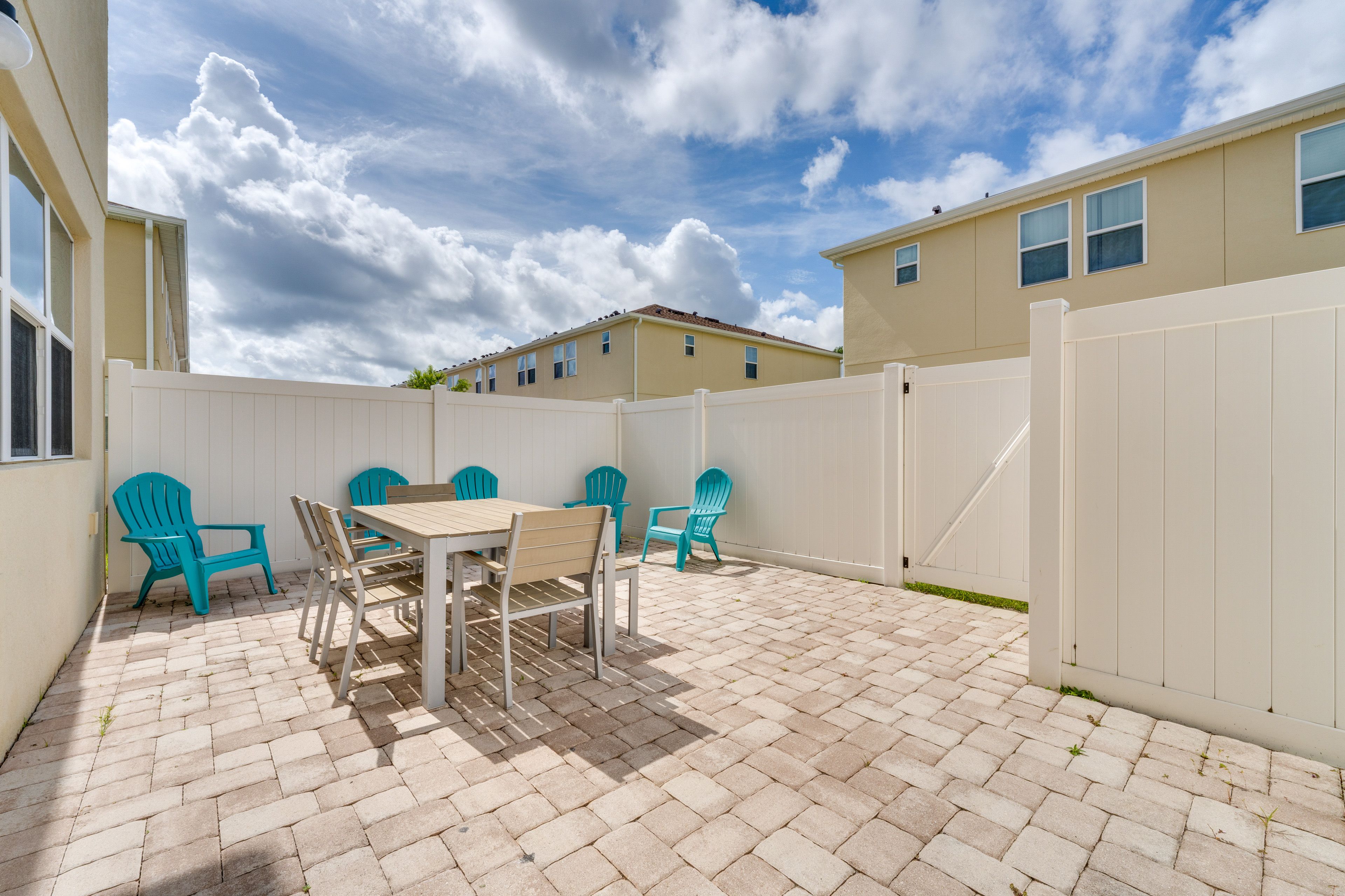 Townhome Exterior | Furnished Patio | Dining Area