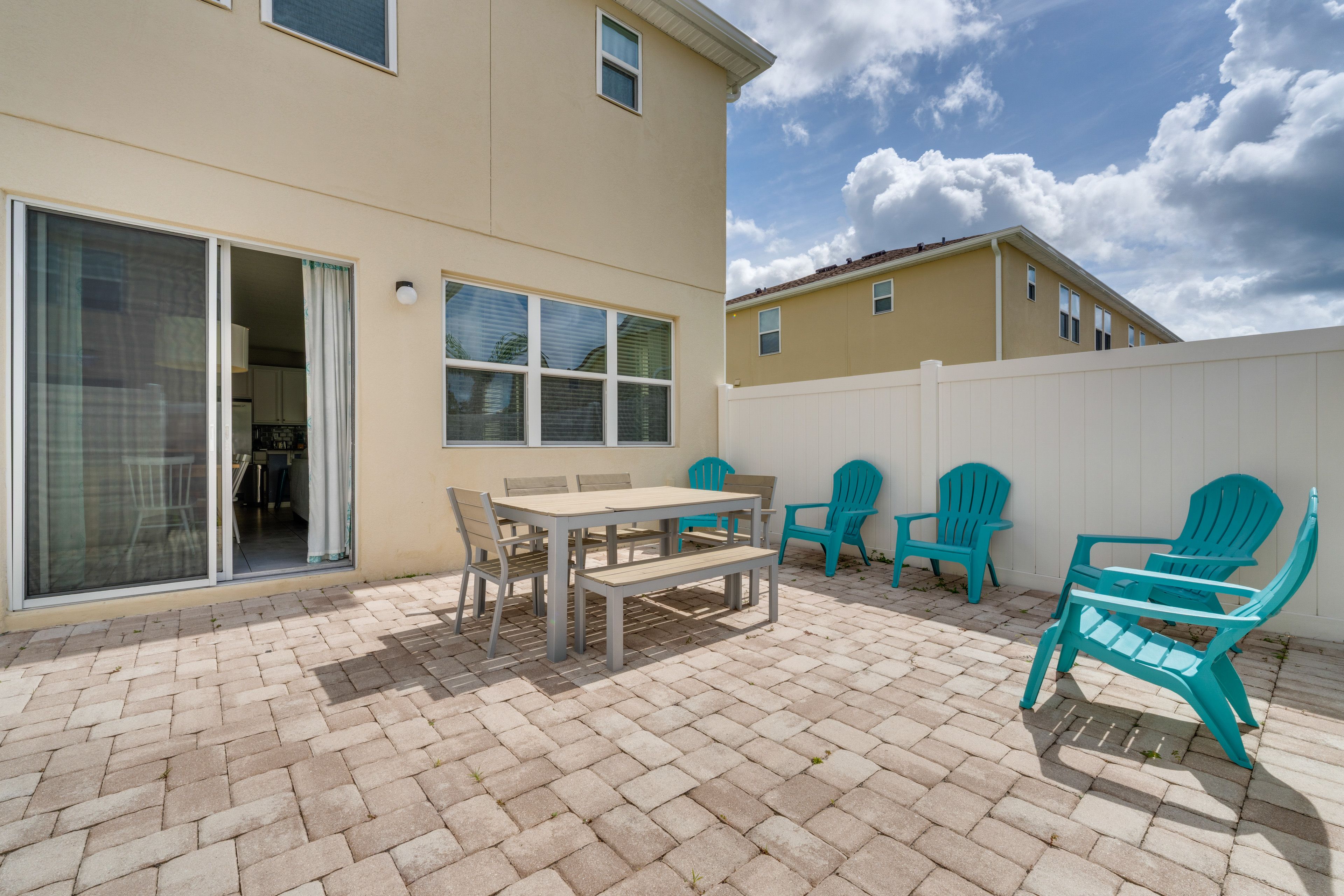 Townhome Exterior | Furnished Patio | Dining Area
