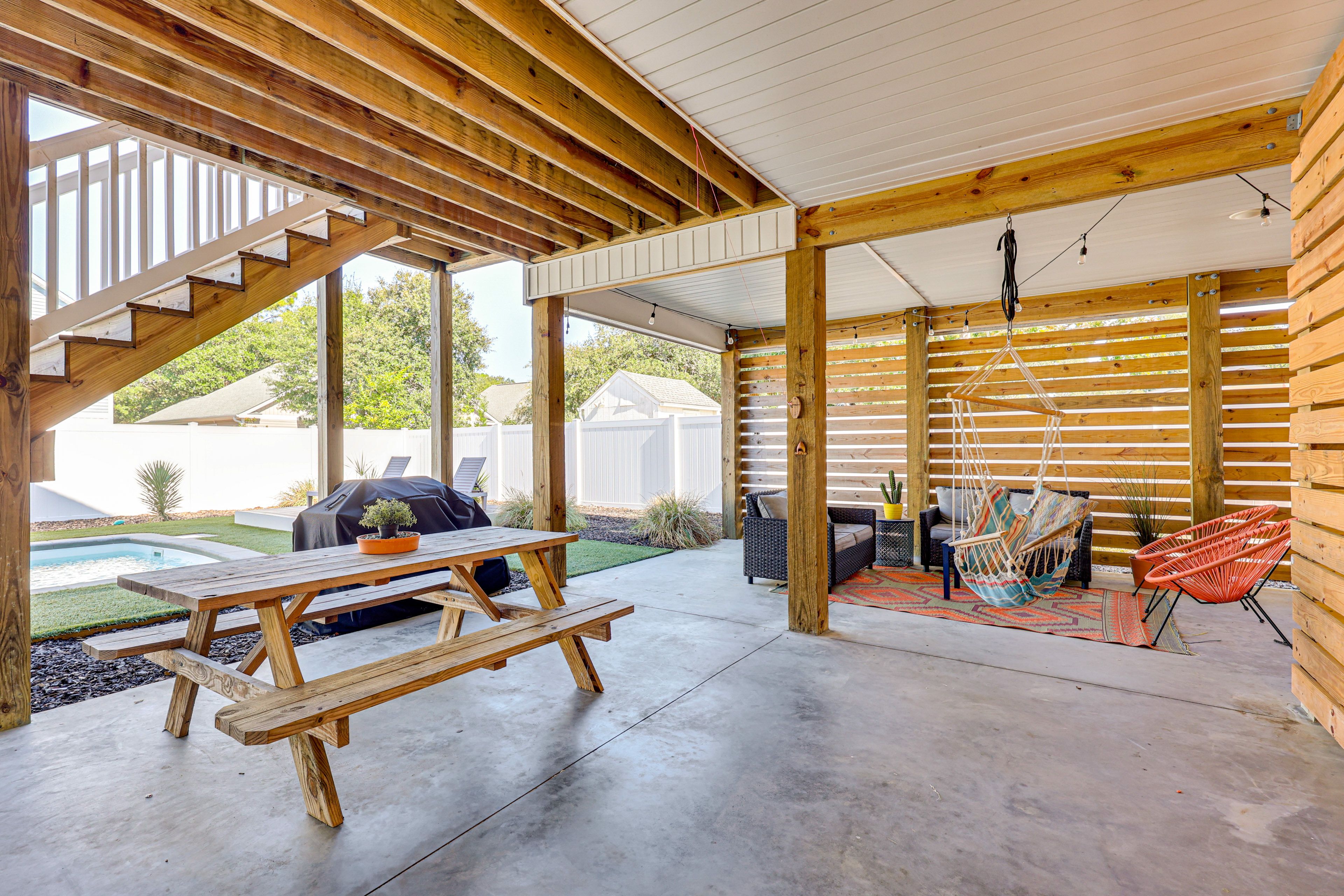 House Exterior | Covered Patio w/ Seating | Dining Area | Gas Grill
