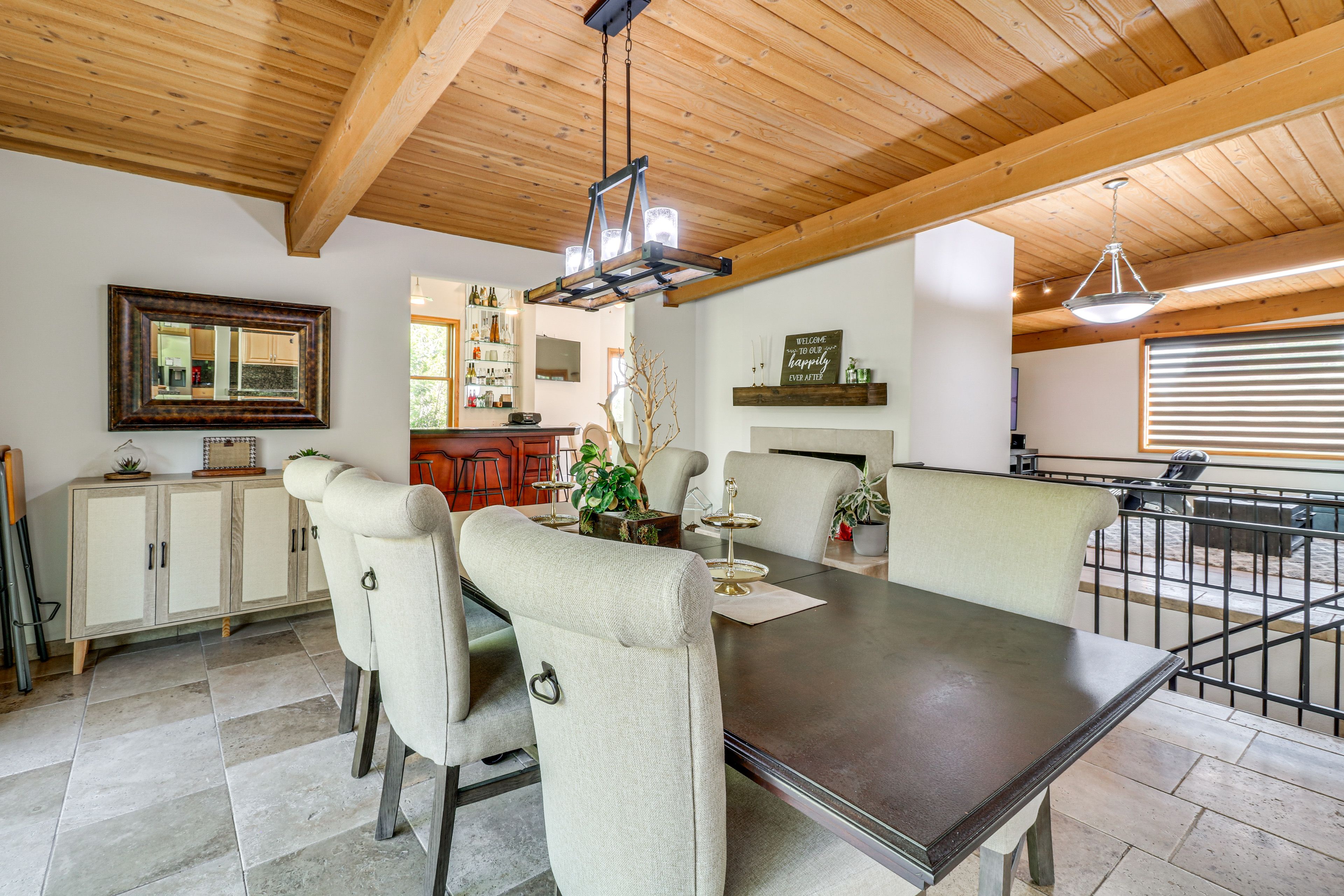 Dining Room | Dishware/Flatware Provided | Fireplace | 2nd Floor