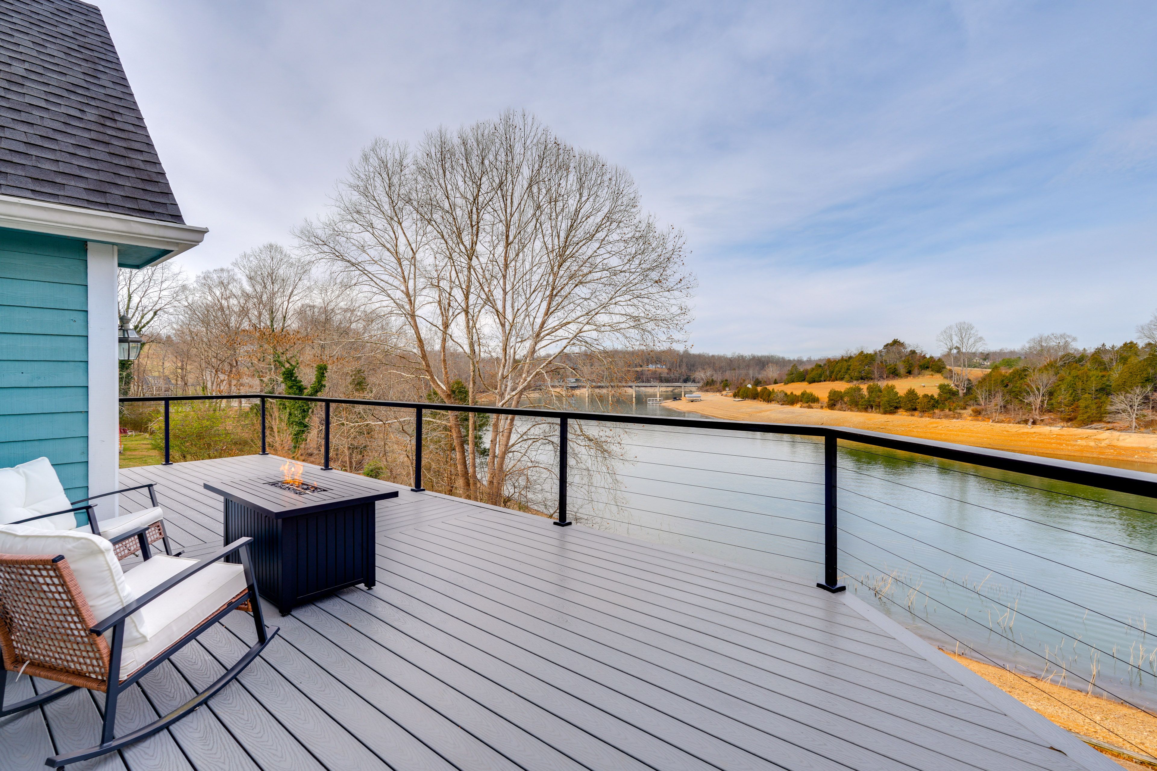 Deck | Fire Pit | Lake Views