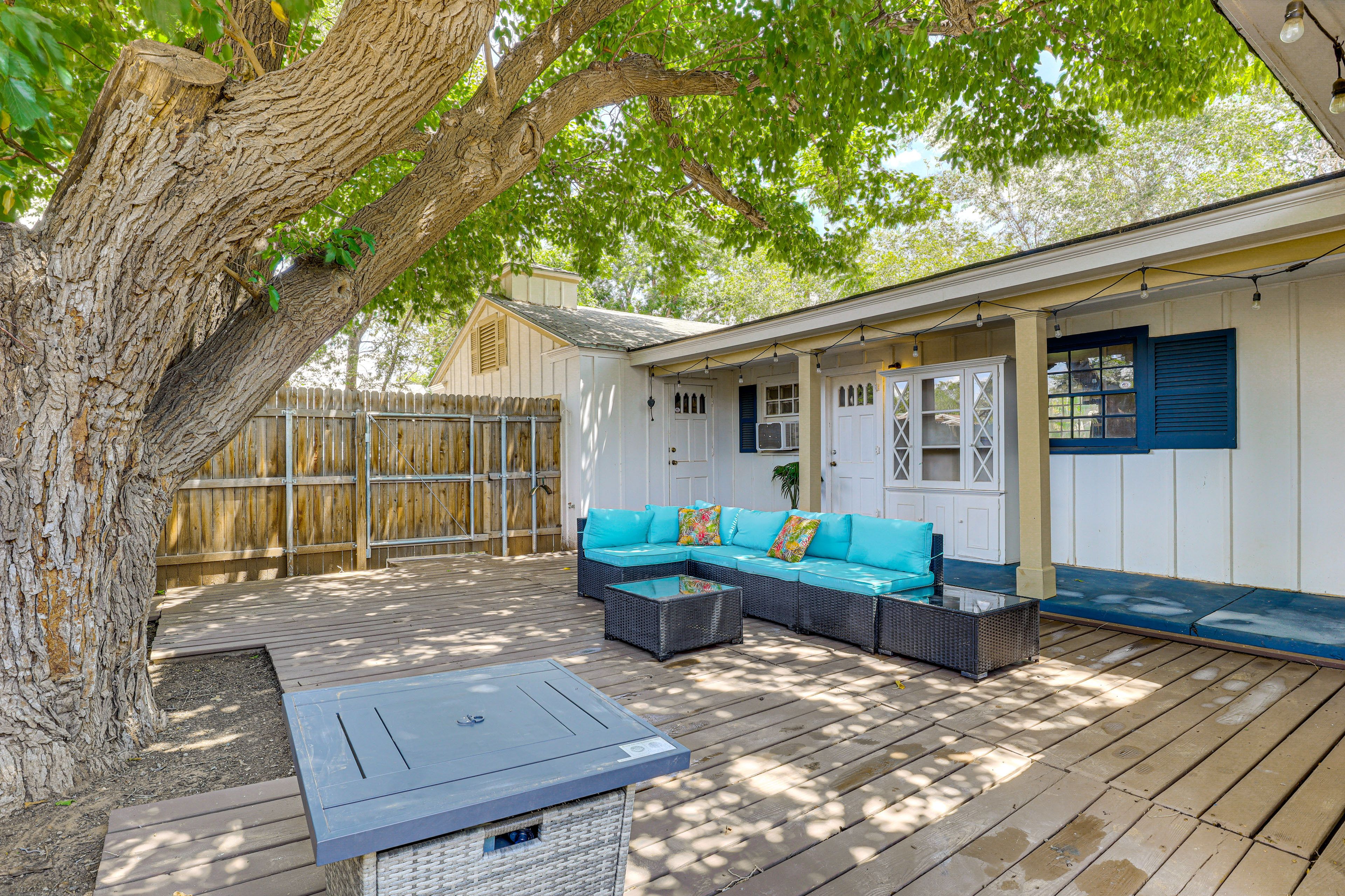 Deck | Gas Grill | Gas Fire Table | Lounge Seating | Fenced Backyard