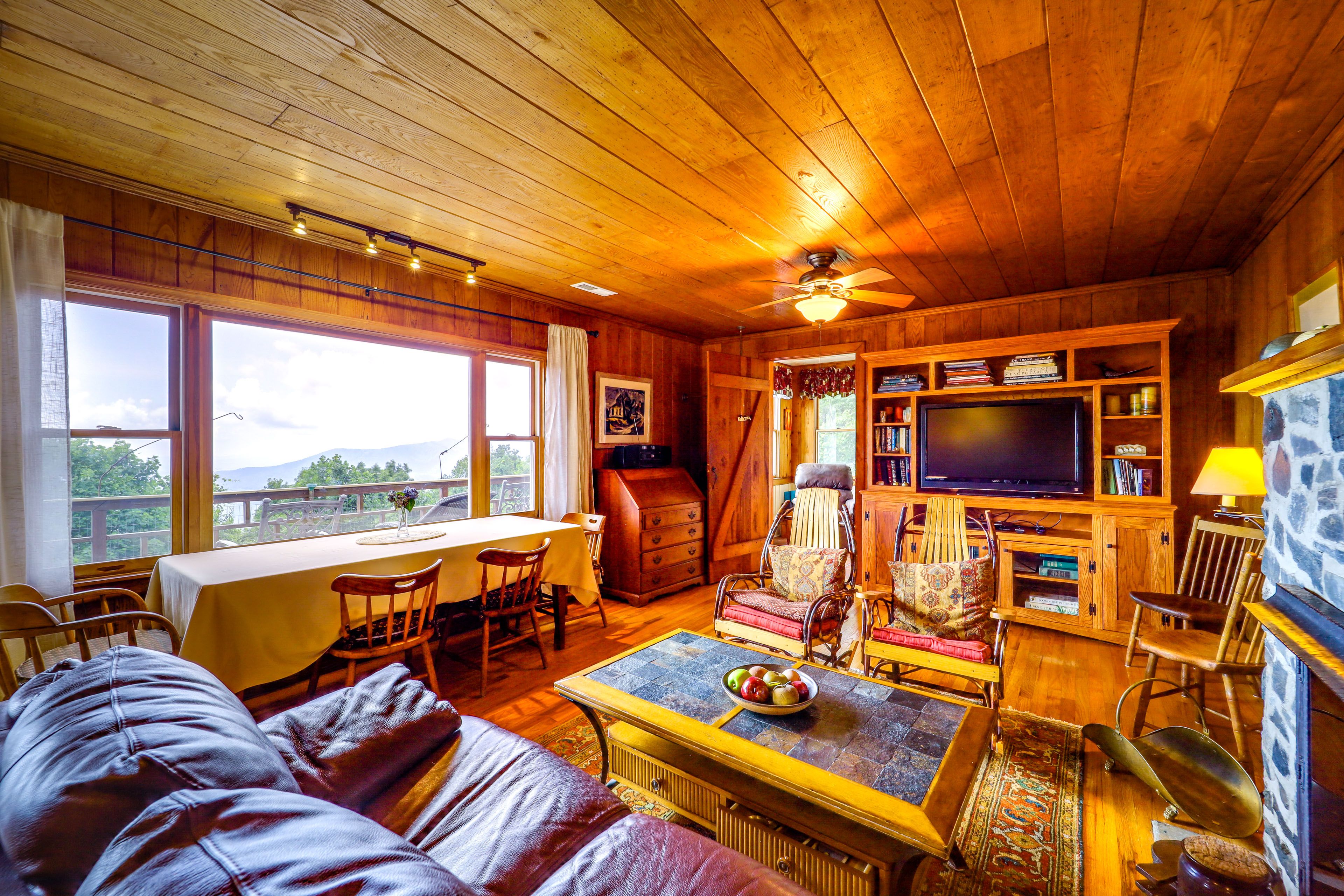 Living Room | Free WiFi | Central A/C & Heat | Single-Story Cabin
