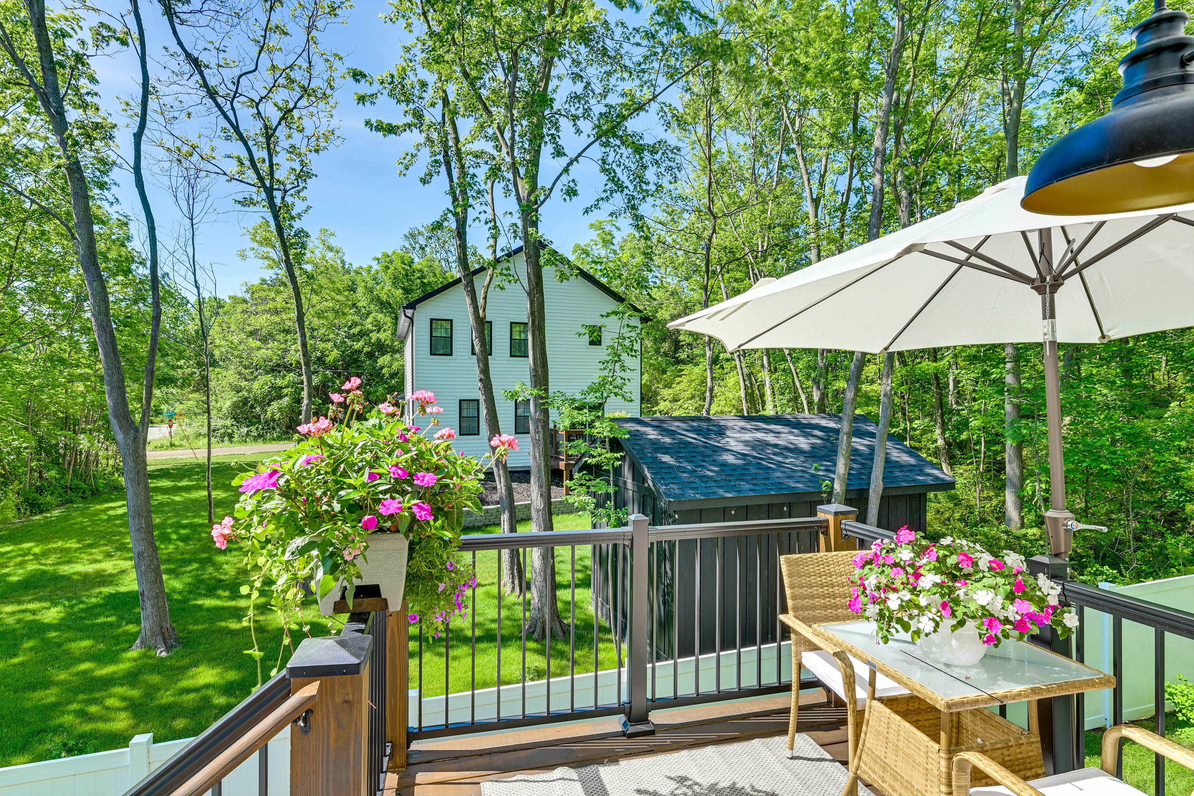 Studio Exterior | Furnished Deck