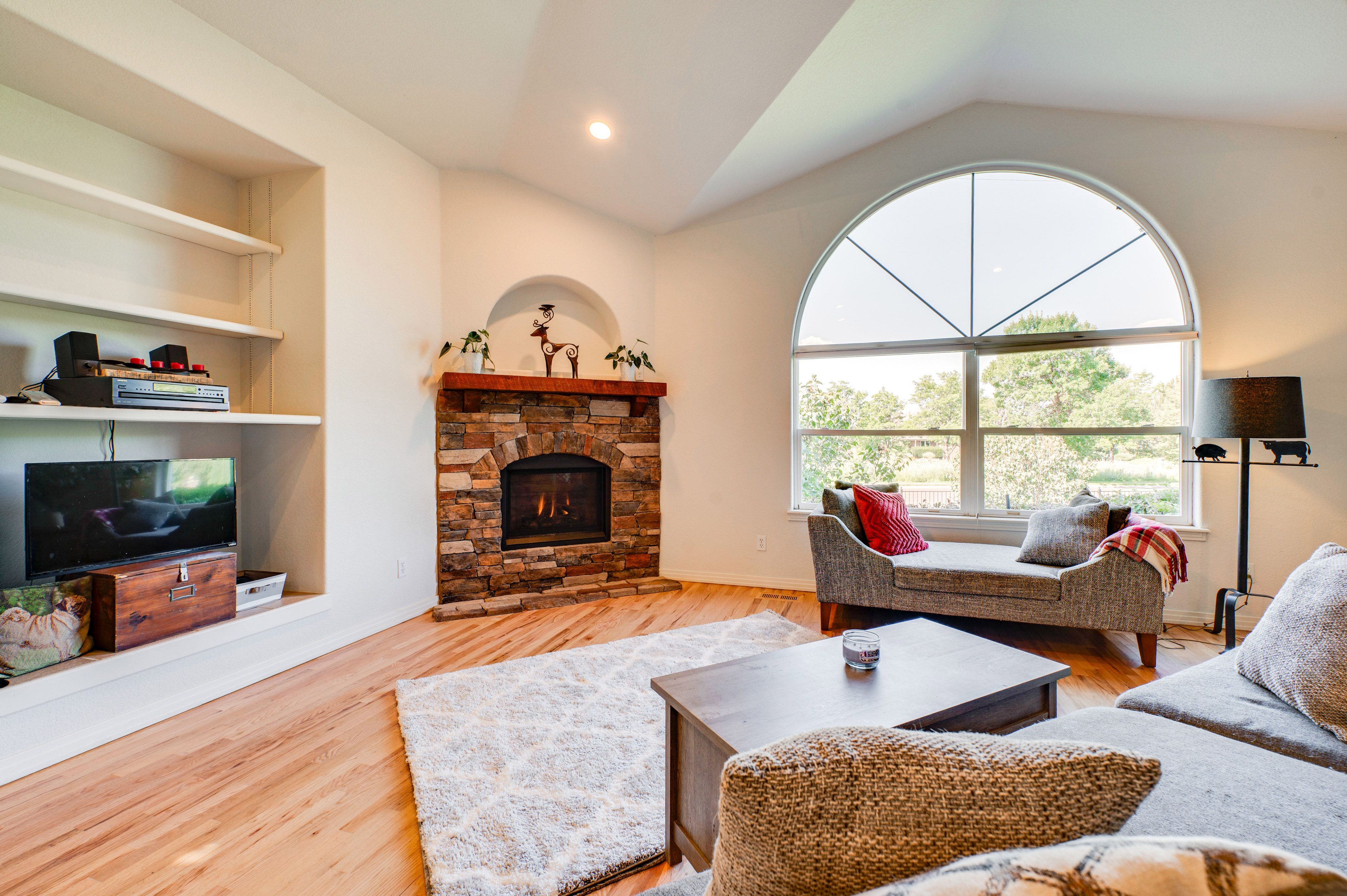 Living Room | Gas Fireplace | Central A/C & Heat | Main Floor