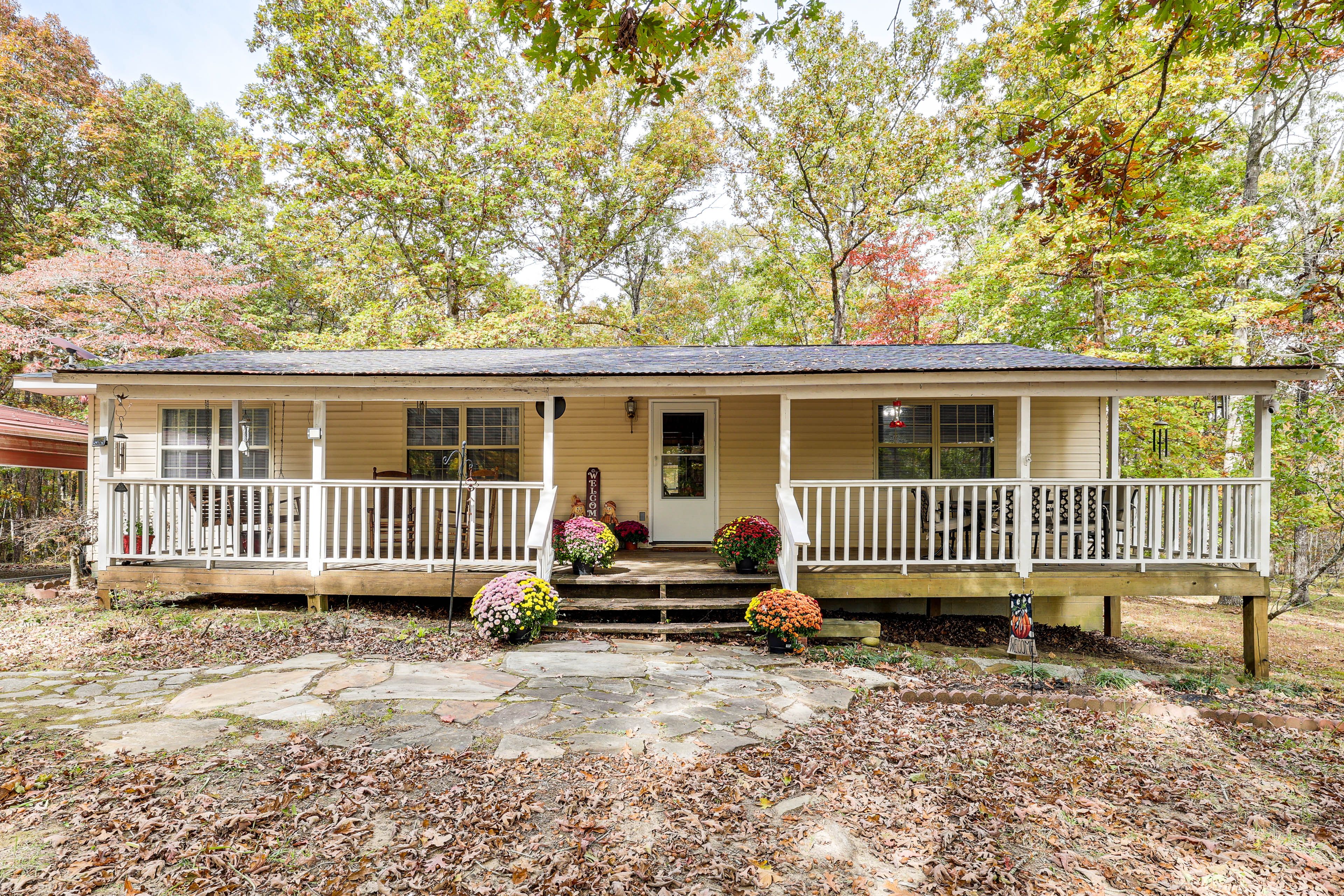 Property Exterior | Spacious Yard | Wood-Burning Fire Pit