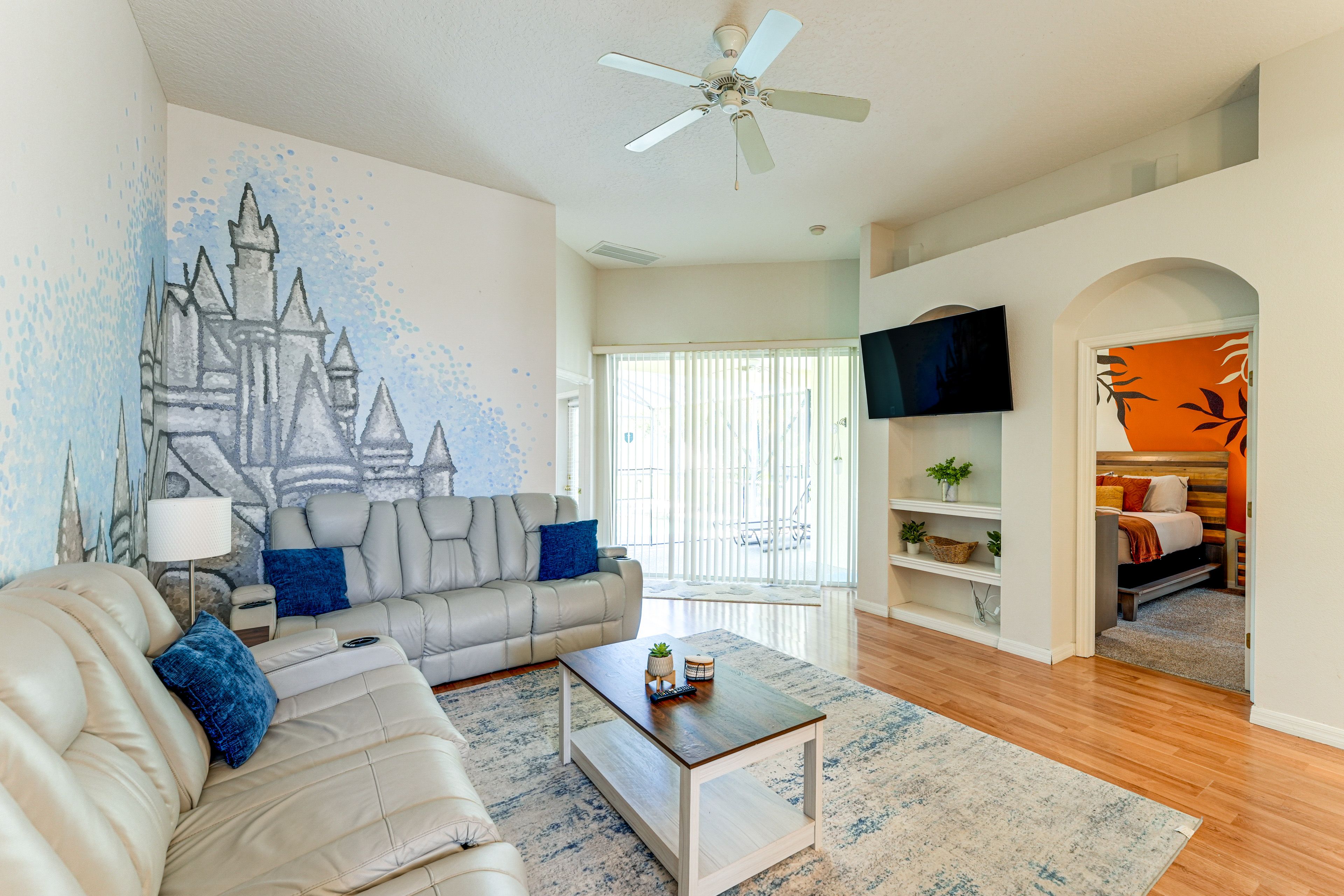 Family Room | Disney-Themed Mural | Central A/C & Heating