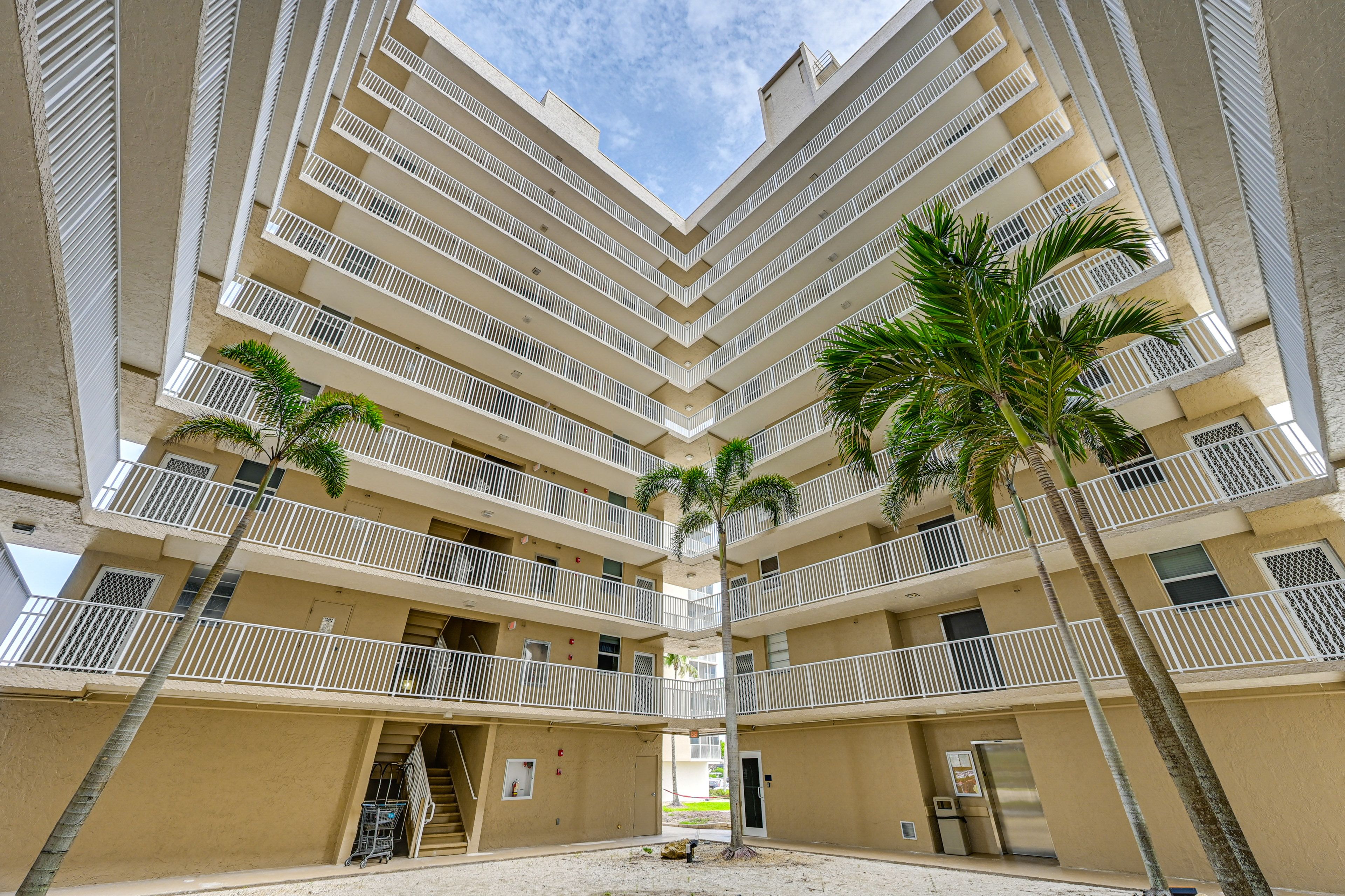 Property Exterior | 4th-Floor Unit | Single-Story Studio