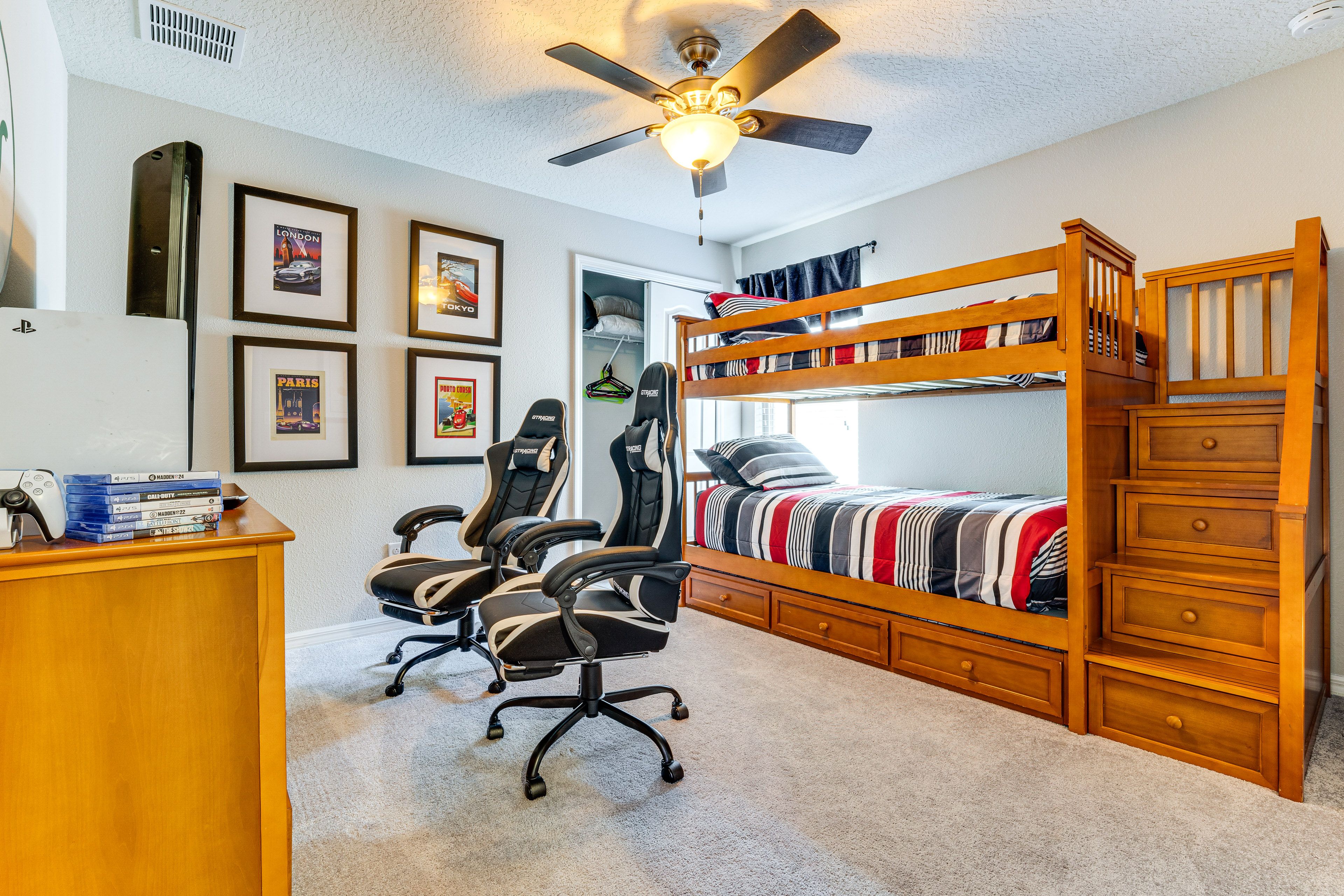 Bedroom 6 | 2nd Floor | Twin Bunk Bed | Xbox | Gaming Chairs